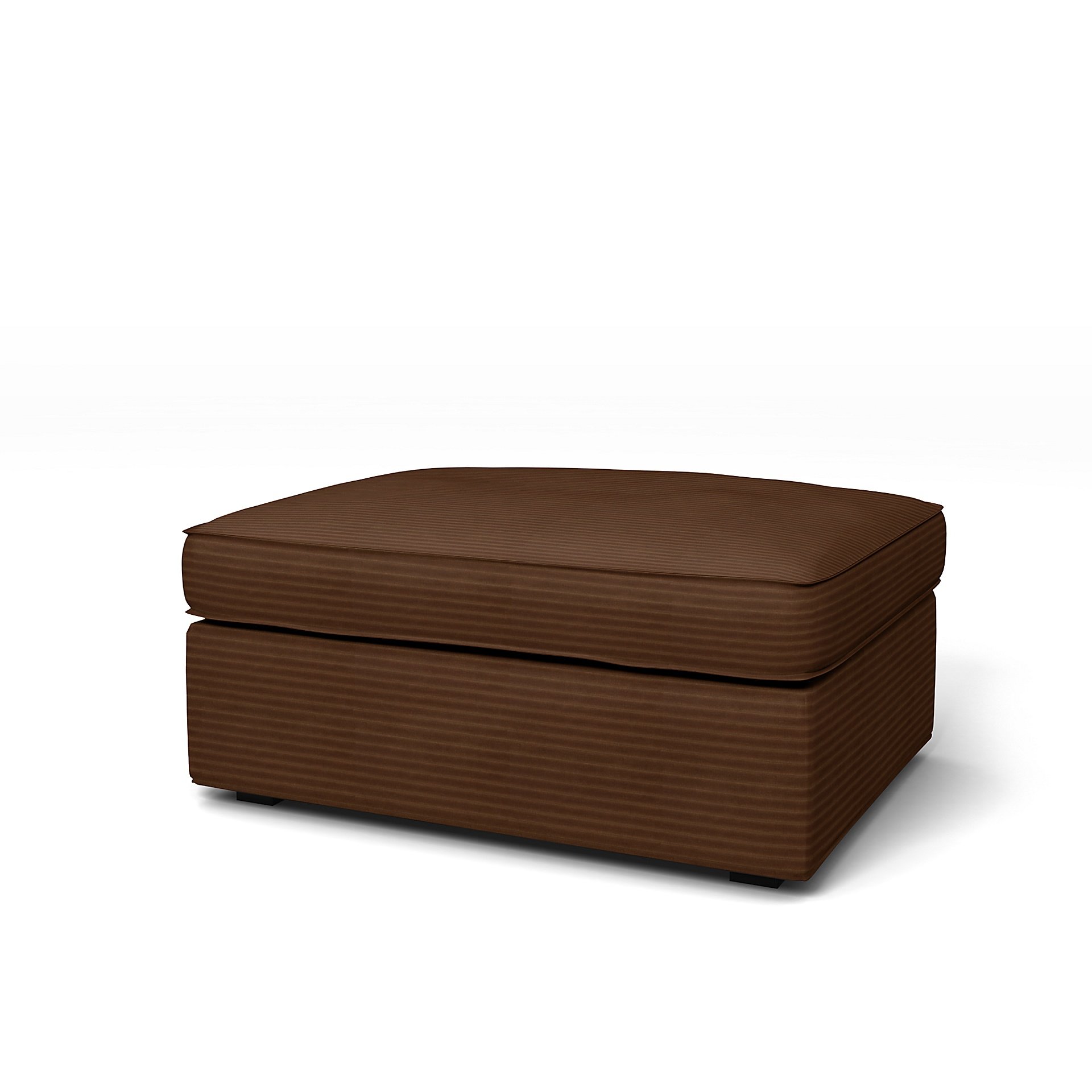 IKEA - Kivik Footstool Cover, Chocolate Brown, Corduroy - Bemz