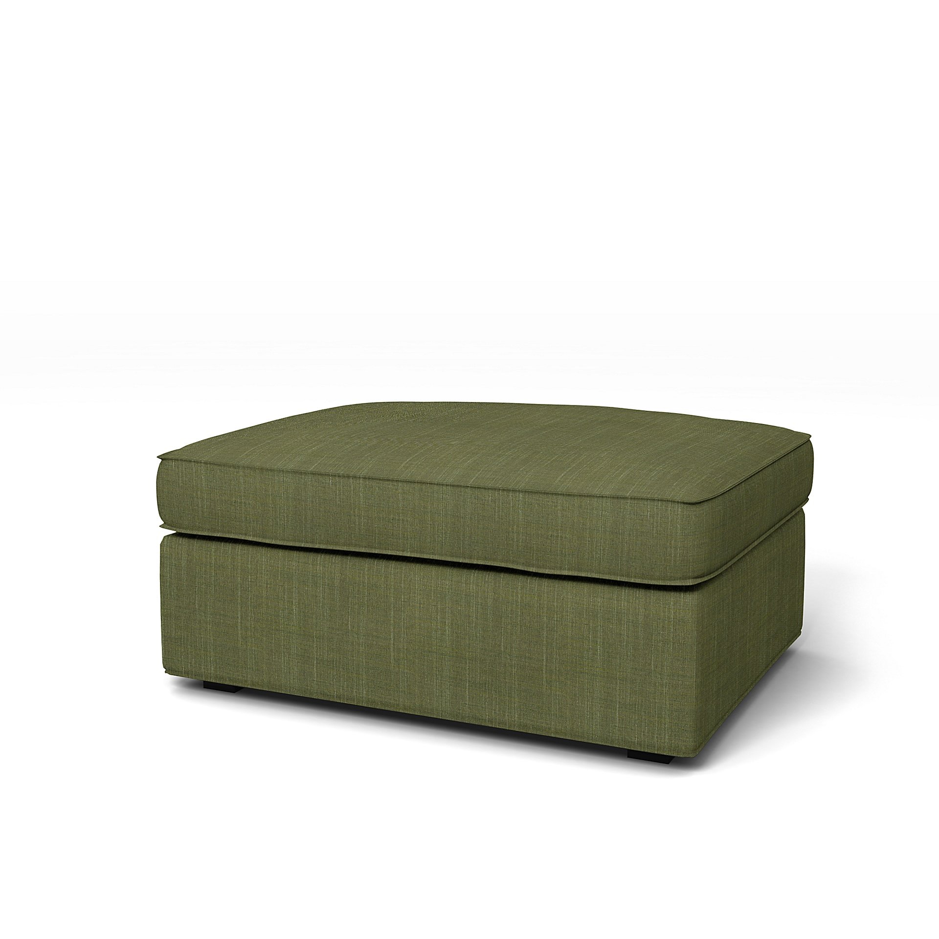 IKEA - Kivik Footstool Cover, Moss Green, Boucle & Texture - Bemz