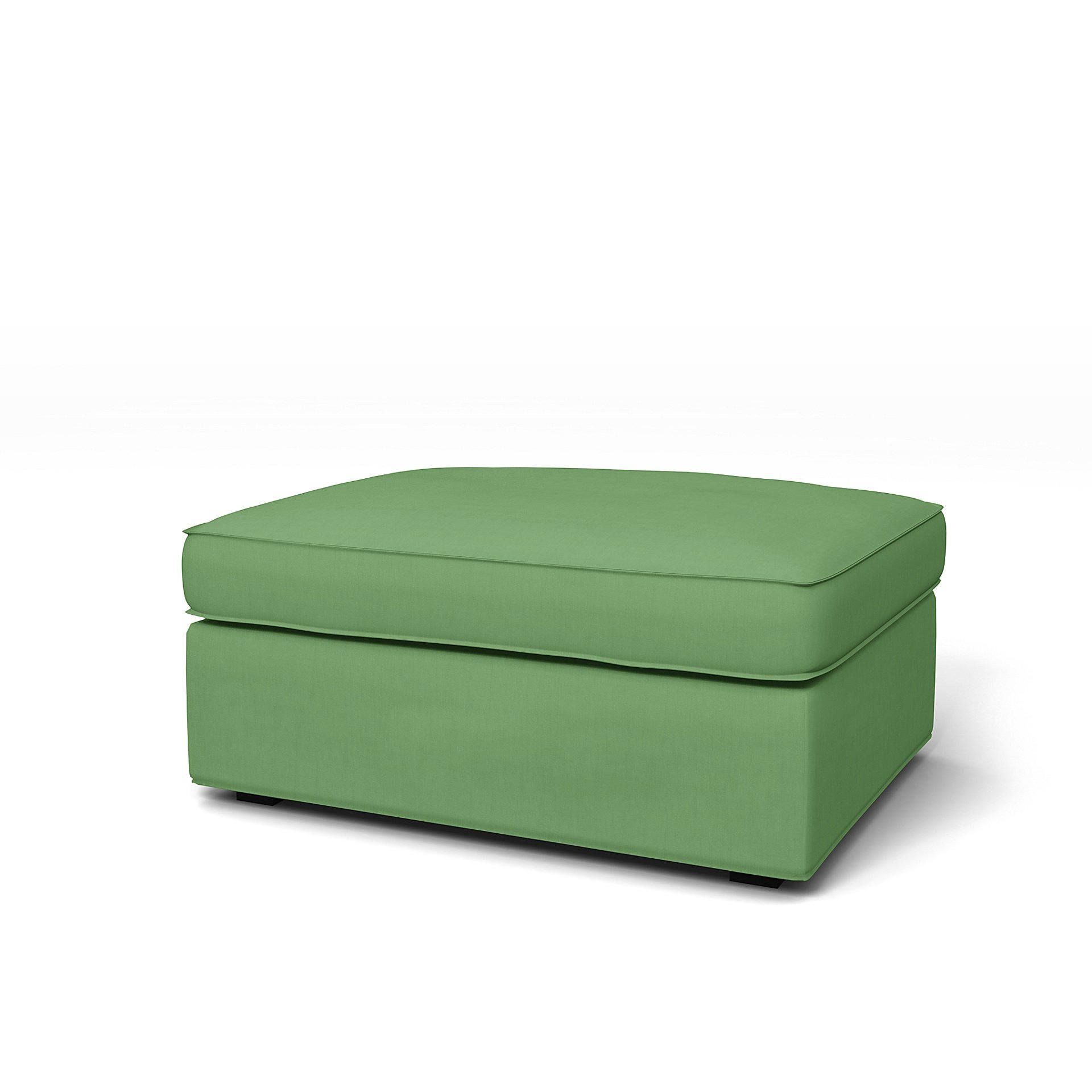 IKEA - Kivik Footstool Cover, Apple Green, Linen - Bemz