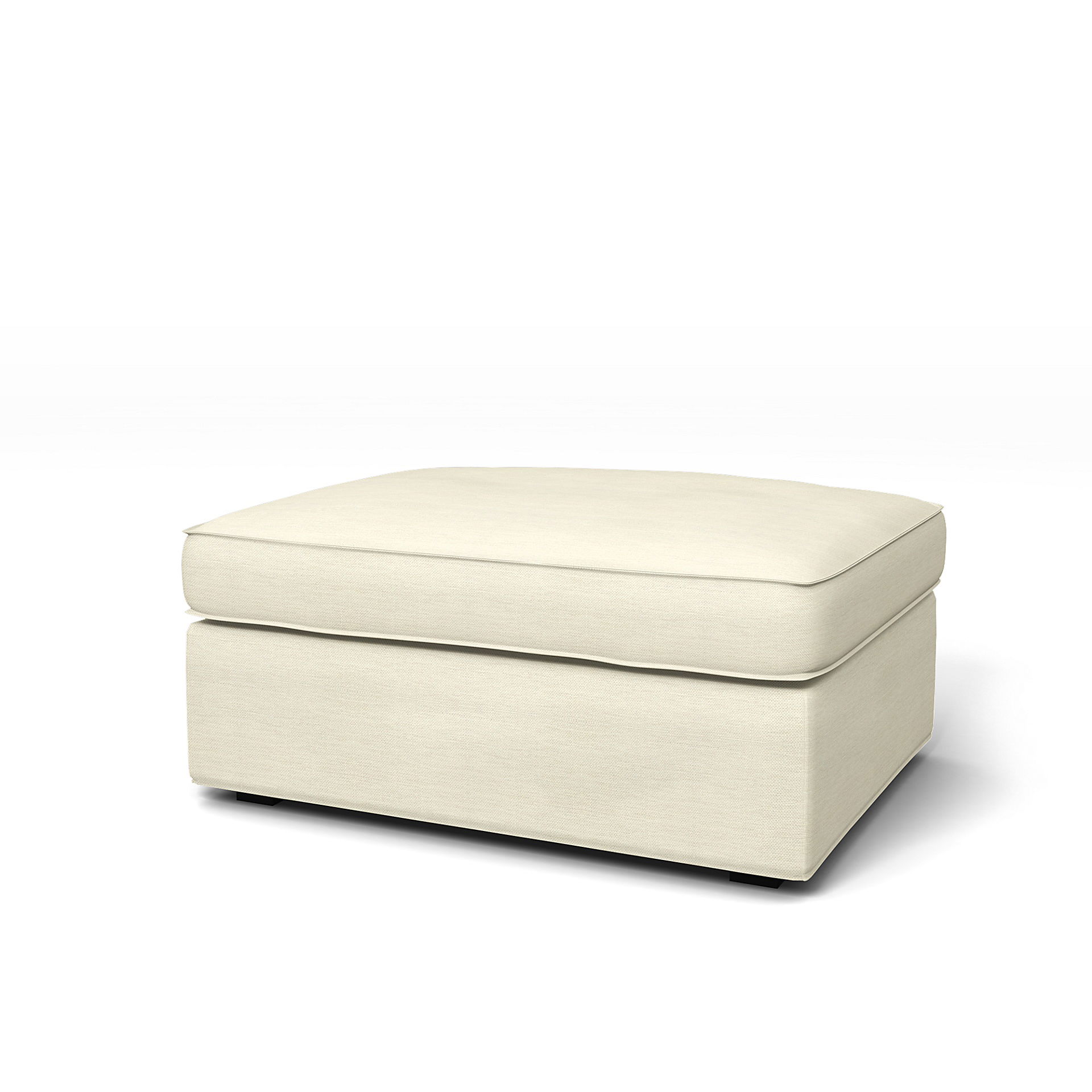 IKEA - Kivik Footstool Cover, Sand Beige, Cotton - Bemz