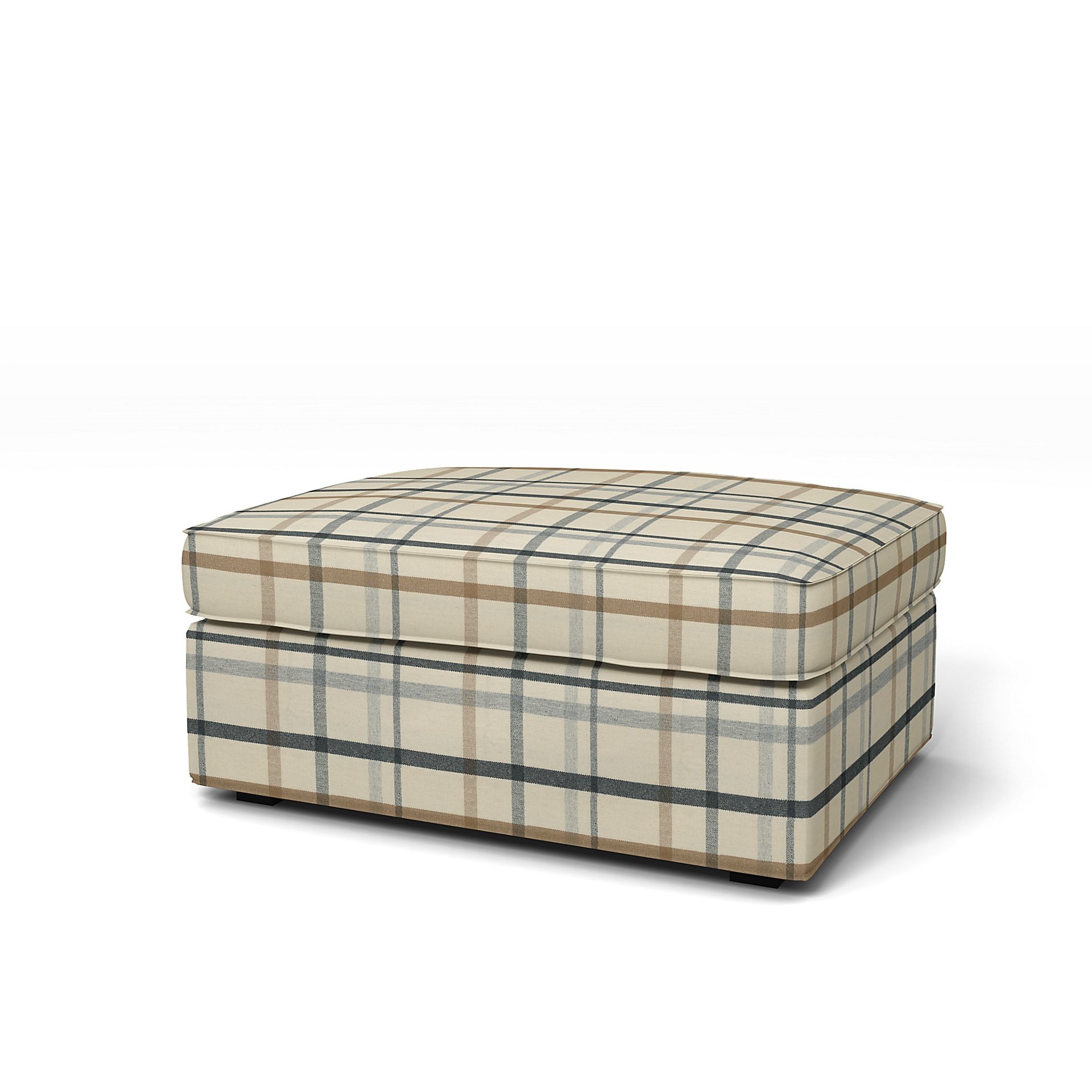 IKEA - Kivik Footstool Cover, Fawn Brown, Wool - Bemz