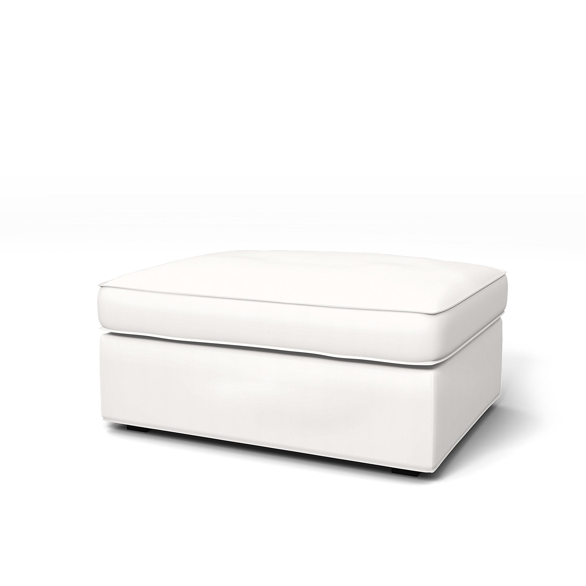 IKEA - Kivik Footstool Cover, Soft White, Linen - Bemz