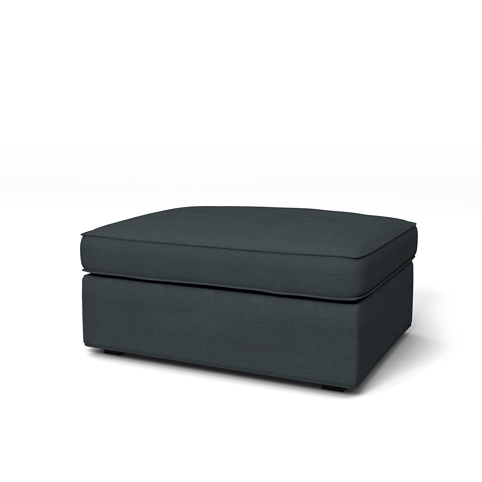 IKEA - Kivik Footstool Cover, Graphite Grey, Linen - Bemz