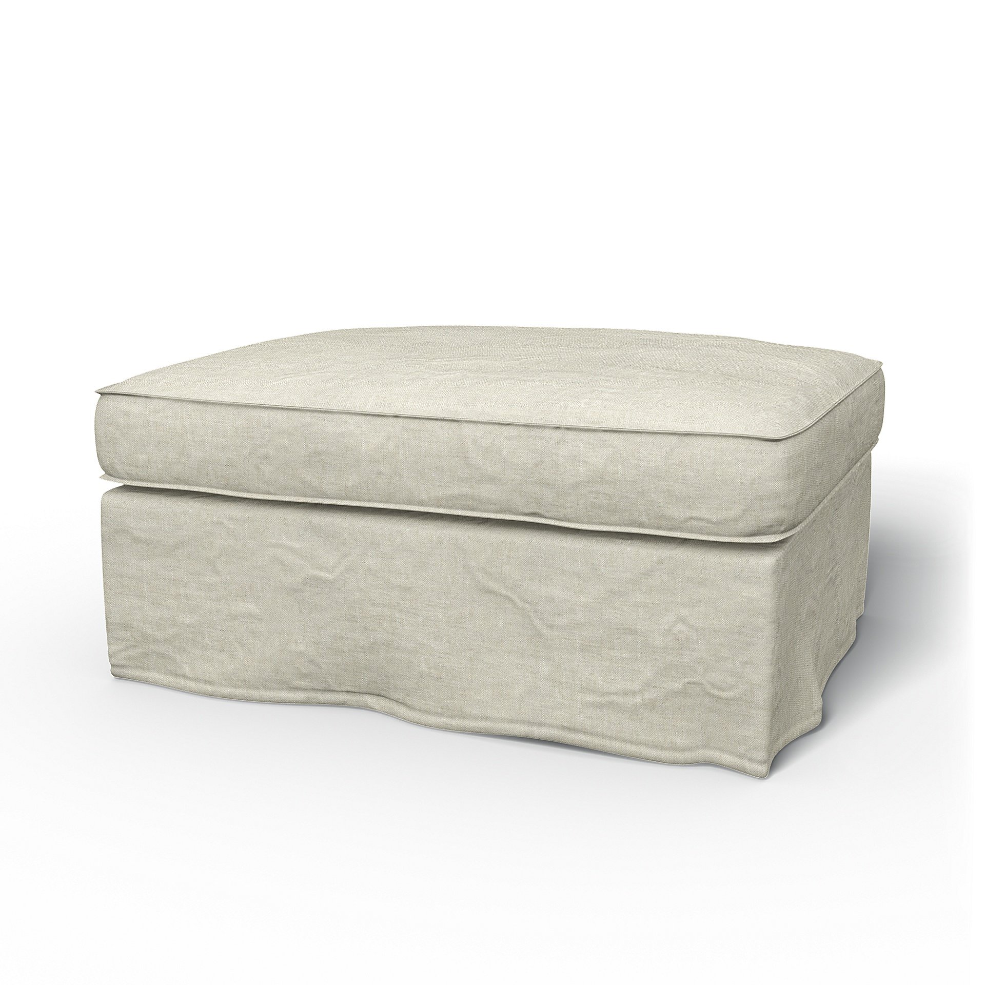 IKEA - Kivik Footstool Cover, Natural, Linen - Bemz