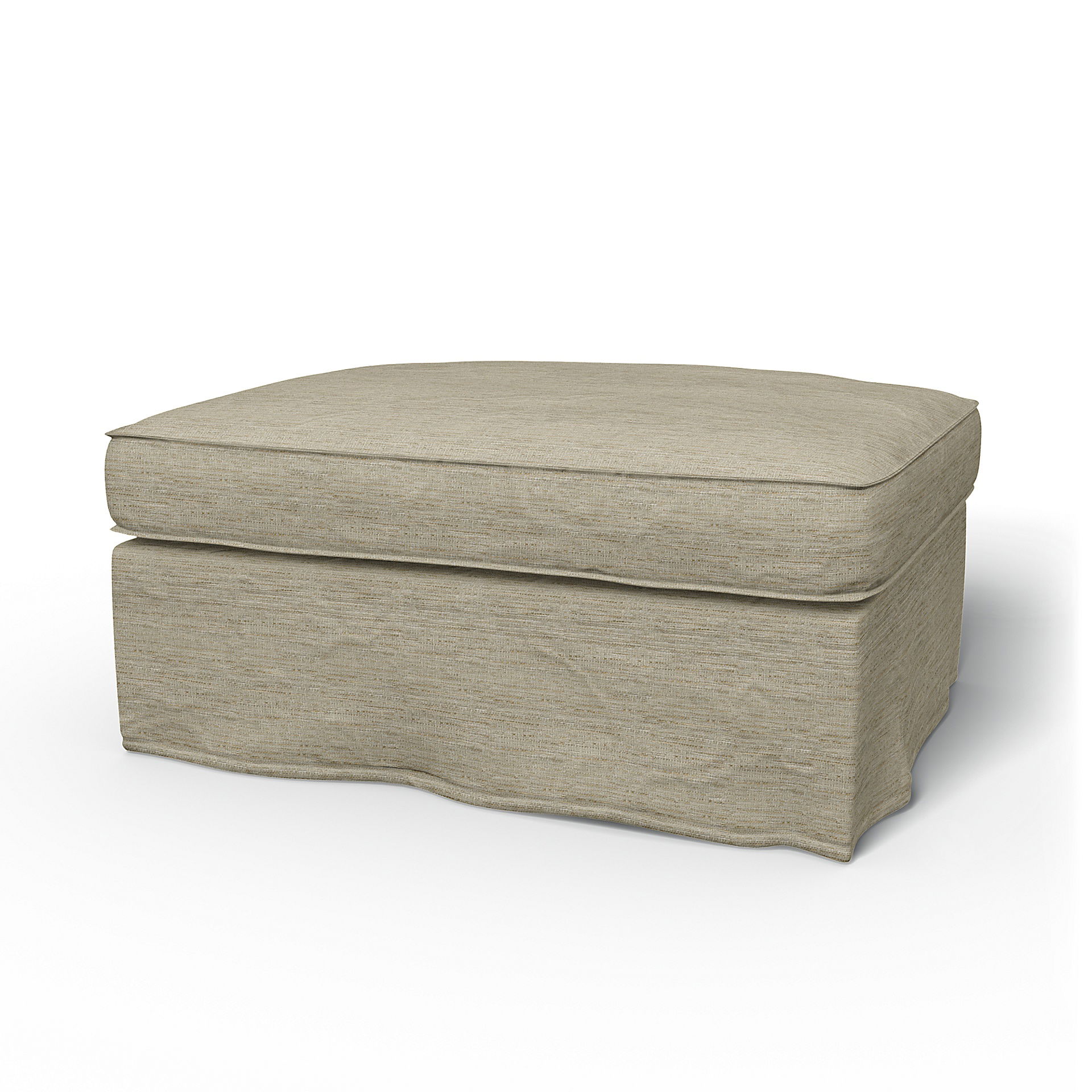 IKEA - Kivik Footstool Cover, Light Sand, Bouclé & Texture - Bemz