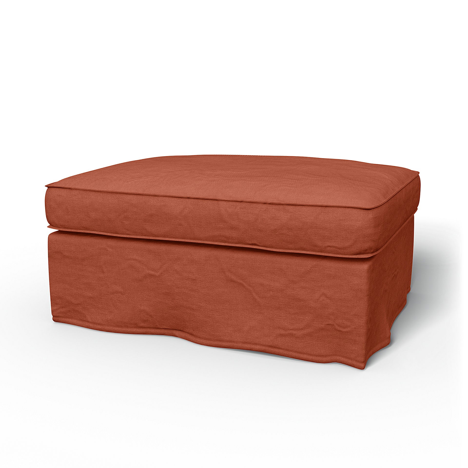 IKEA - Överdrag till Kivik fotpall, Burnt Orange, Linne - Bemz