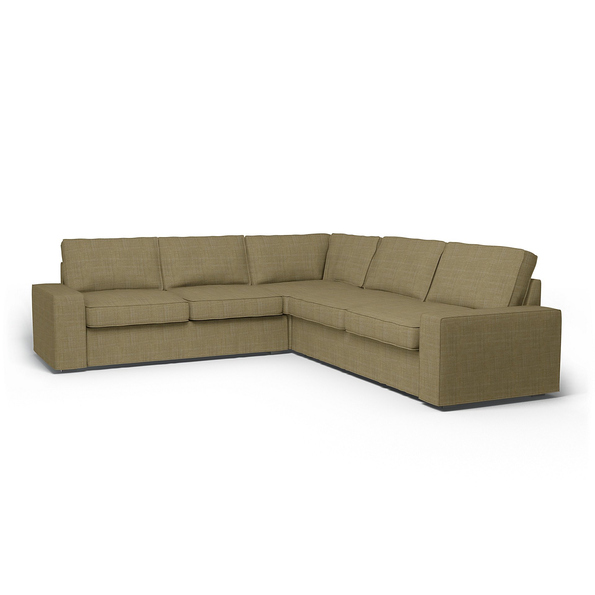 IKEA - Kivik Corner Sofa Cover (2+2), Dusty Yellow, Boucle & Texture - Bemz