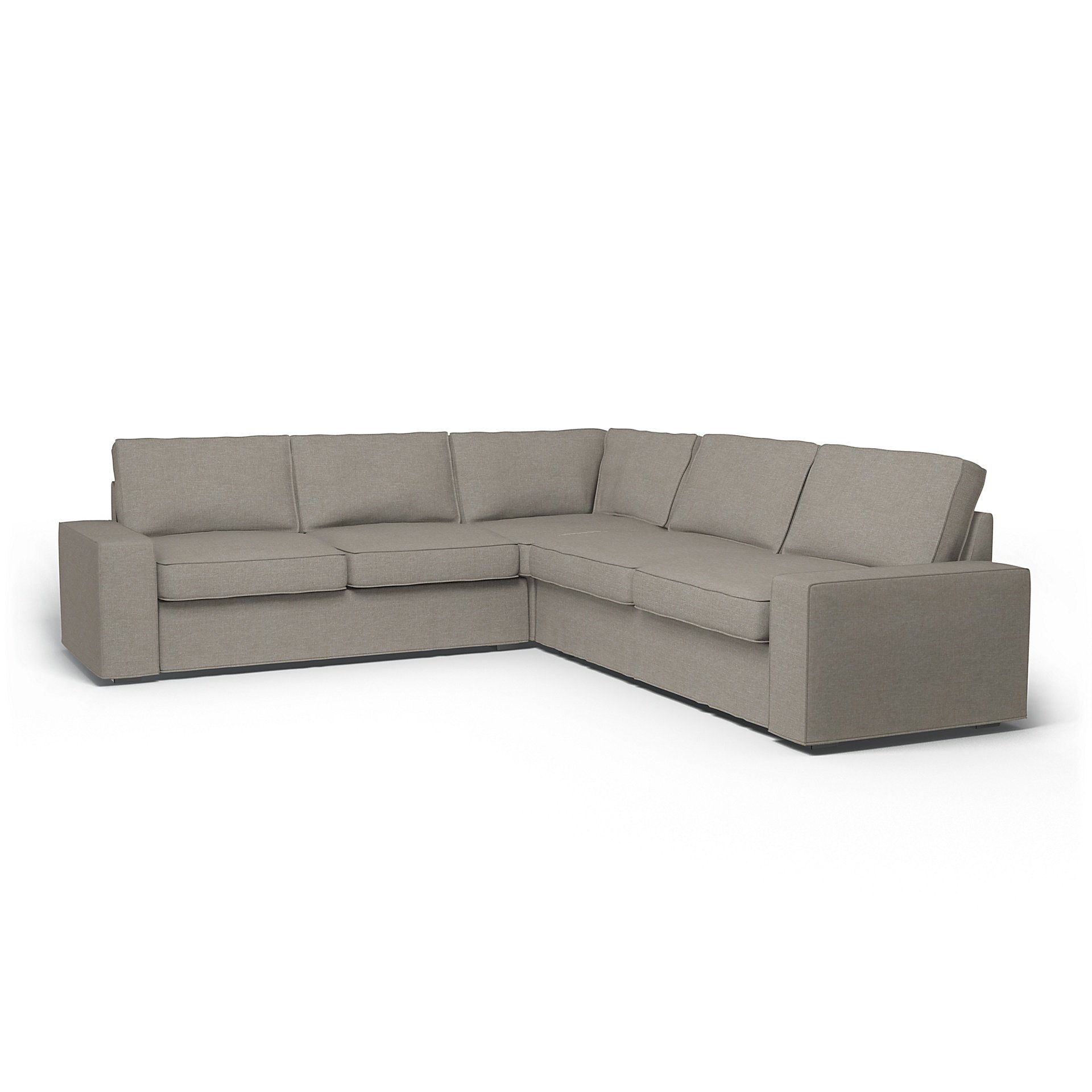 IKEA - Kivik Corner Sofa Cover (2+2), Greige, Boucle & Texture - Bemz