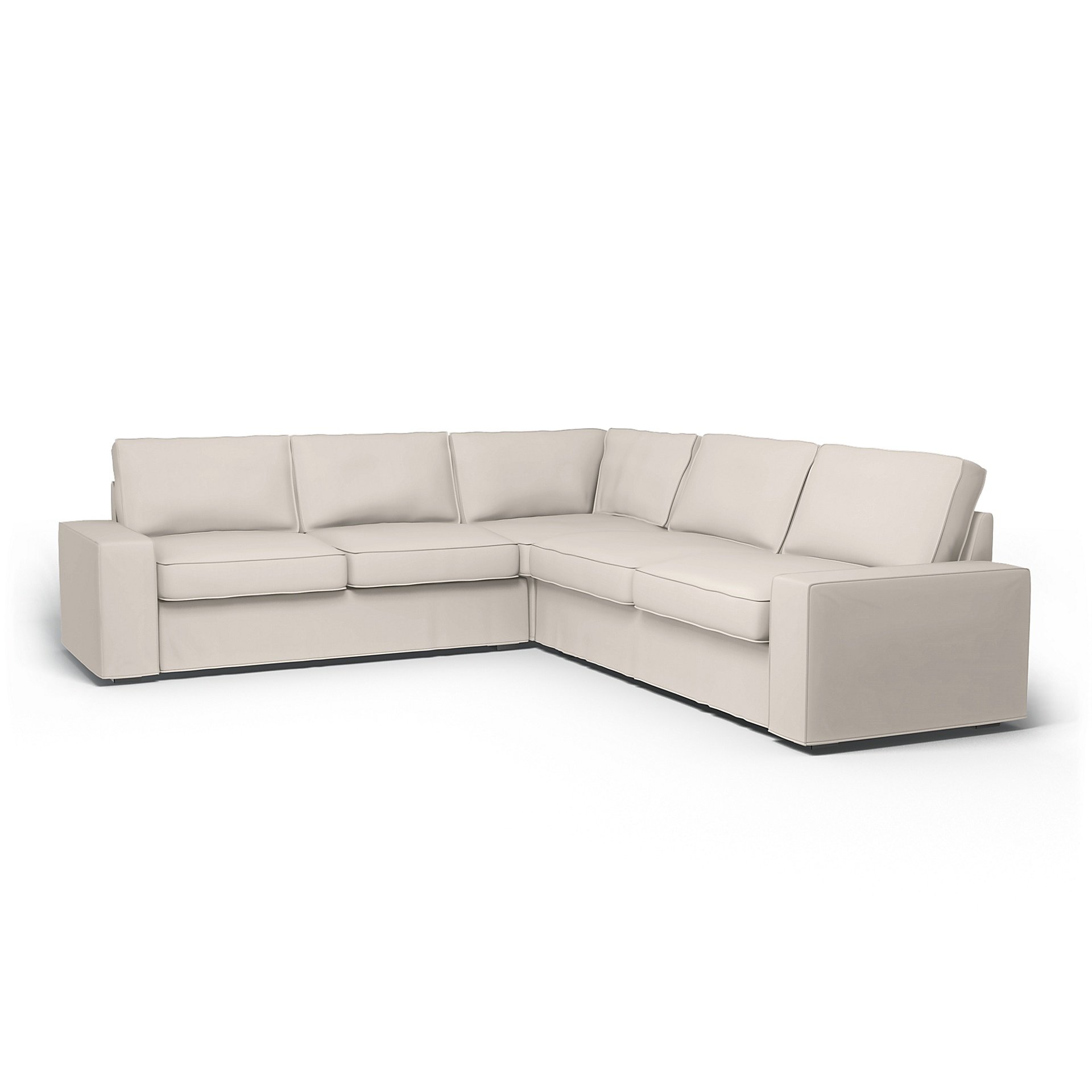 IKEA - Kivik Corner Sofa Cover (2+2), Soft White, Cotton - Bemz