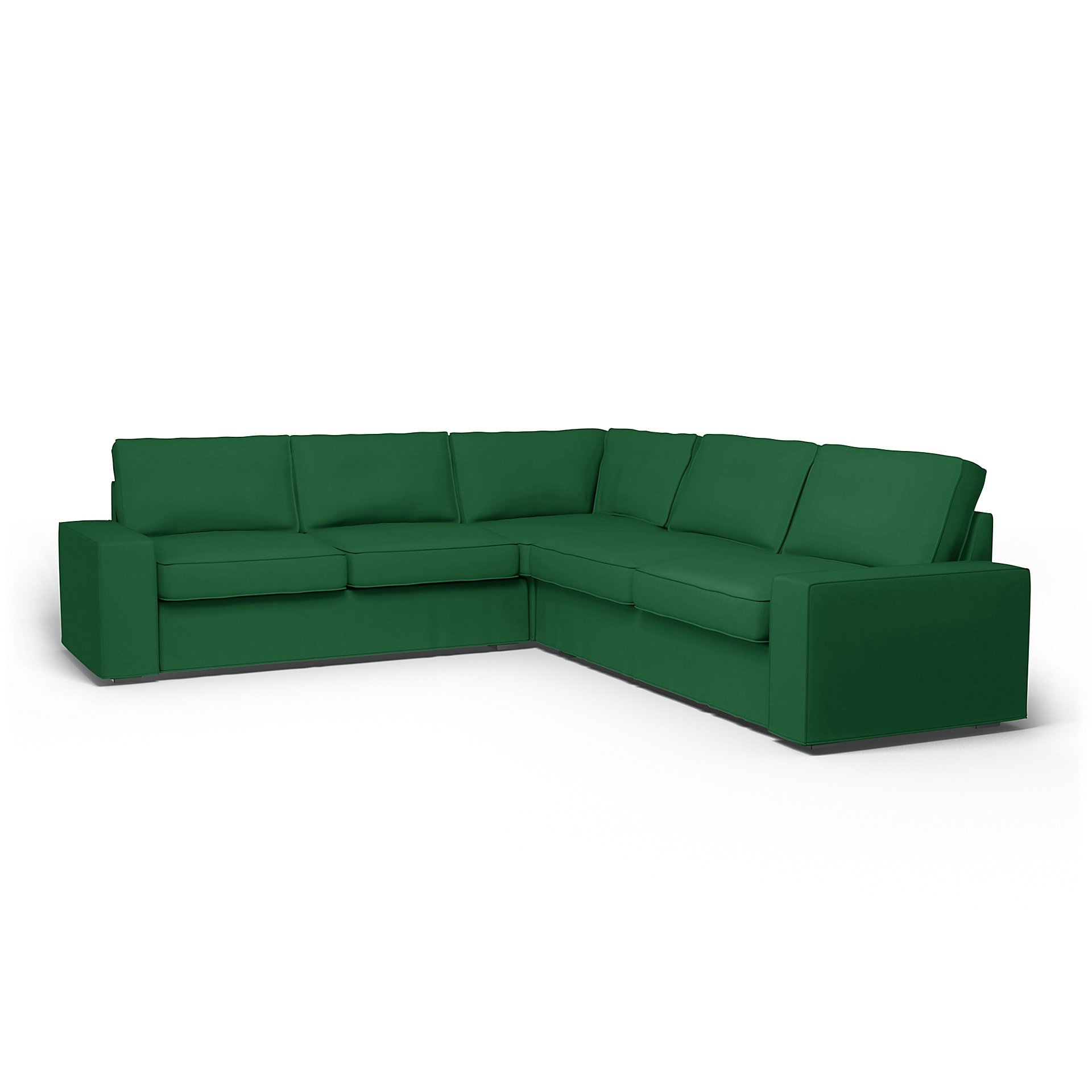 IKEA - Kivik Corner Sofa Cover (2+2), Abundant Green, Velvet - Bemz
