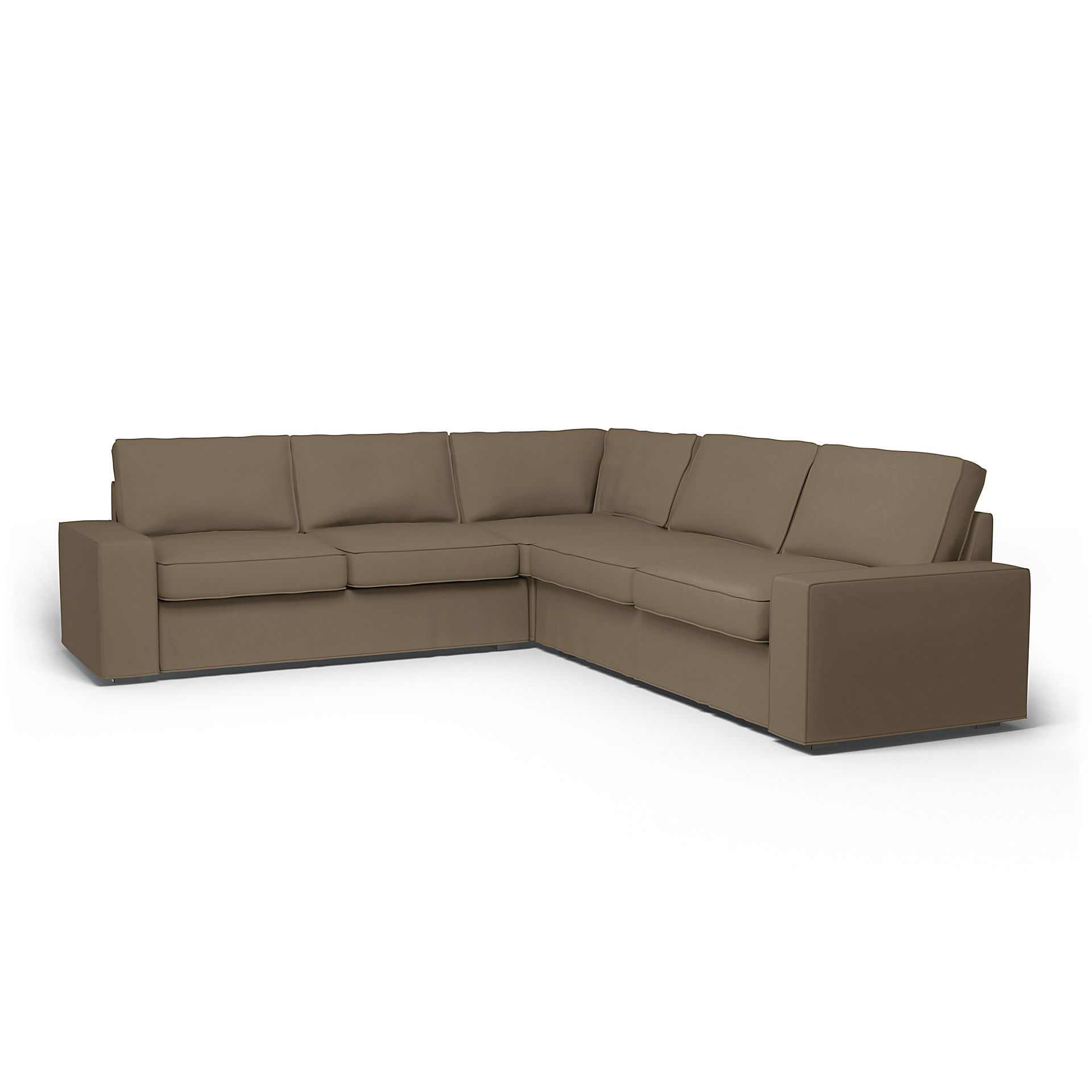 IKEA - Överdrag till Kivik hörnsoffa (2+2), Taupe, Sammet - Bemz