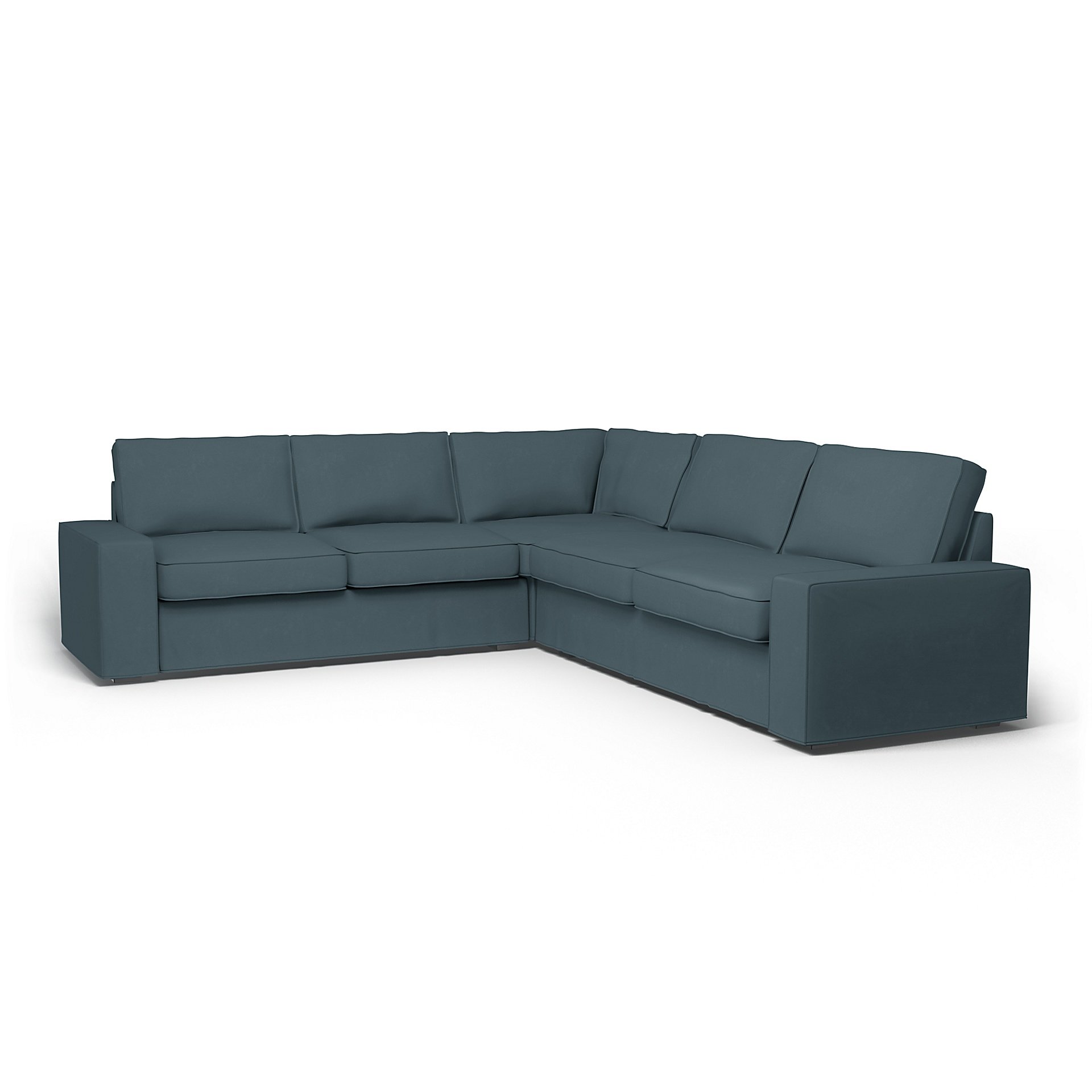 IKEA - Kivik Corner Sofa Cover (2+2), Duck Egg, Velvet - Bemz