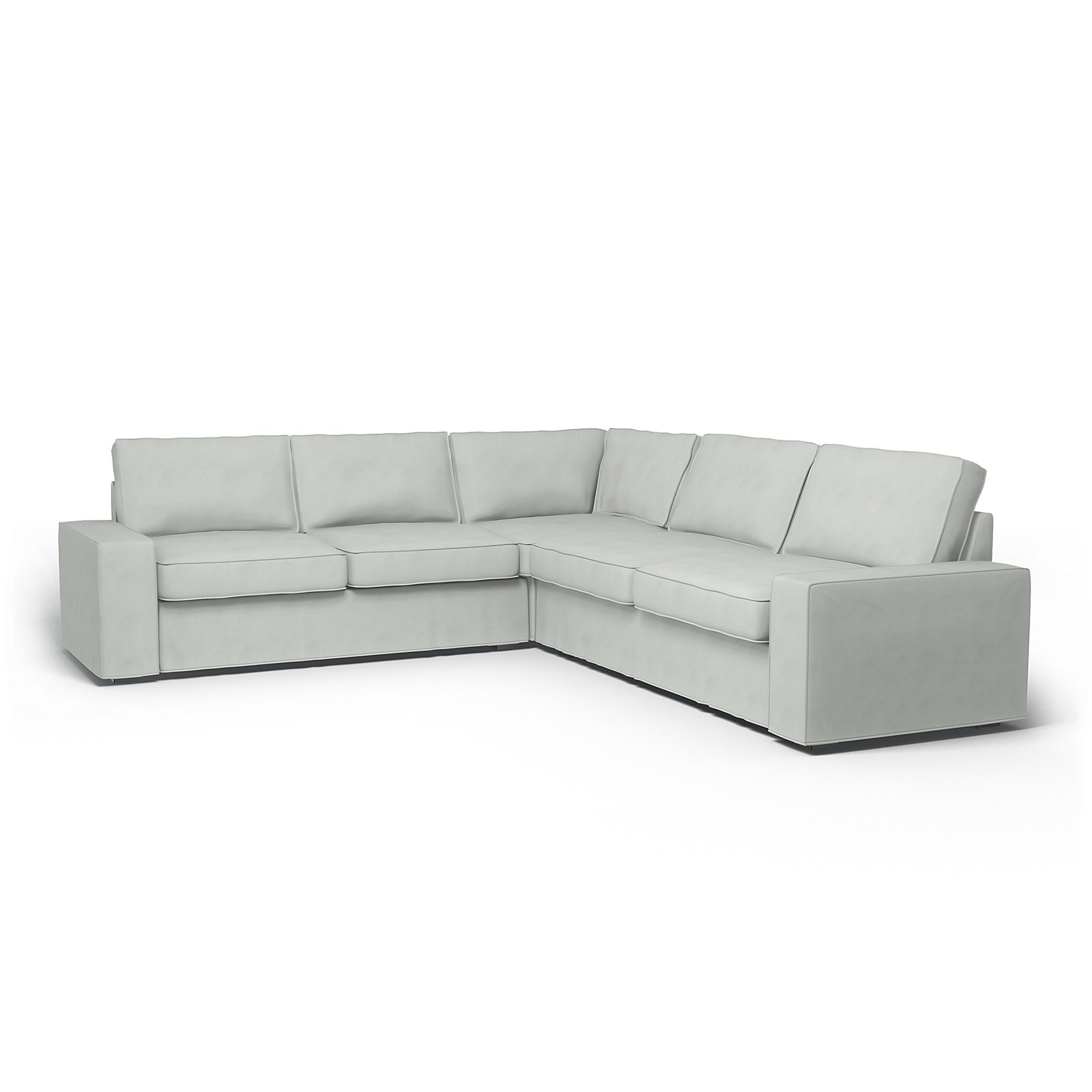 IKEA - Kivik Corner Sofa Cover (2+2), Silver Grey, Linen - Bemz