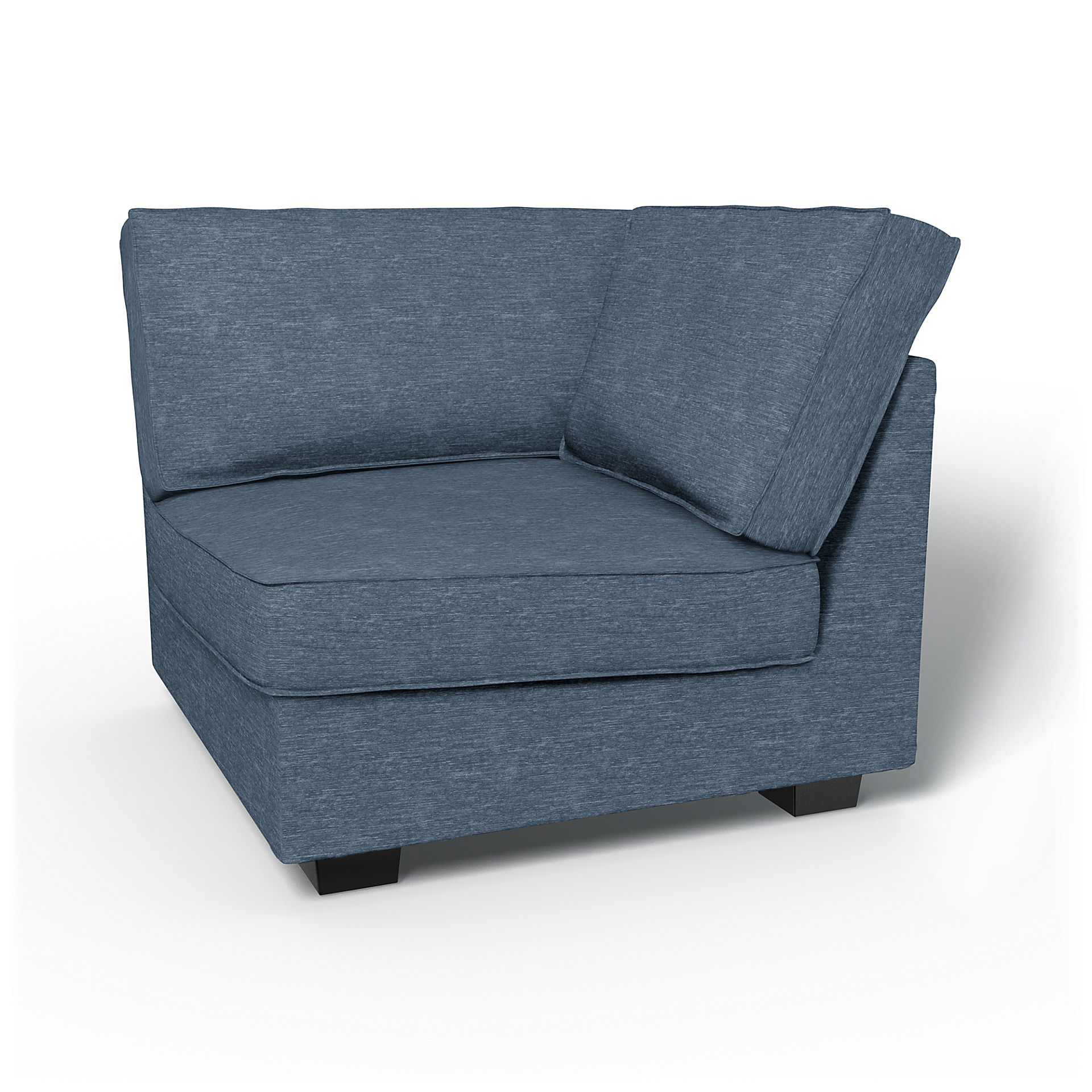 IKEA - Kivik Corner Module Add-on Unit Cover, Mineral Blue, Velvet - Bemz