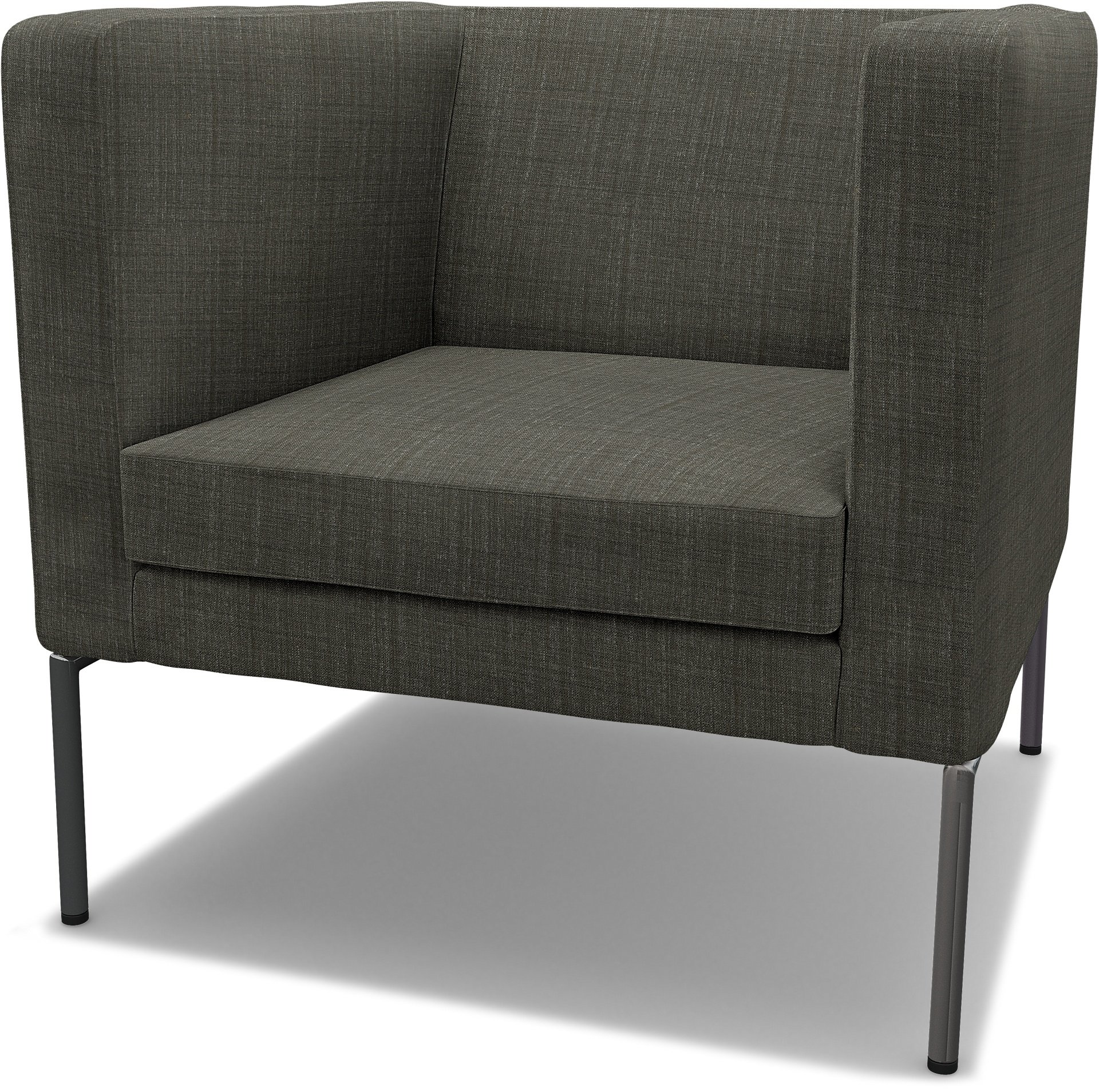 IKEA - Klappsta Armchair Cover, Mole Brown, Boucle & Texture - Bemz