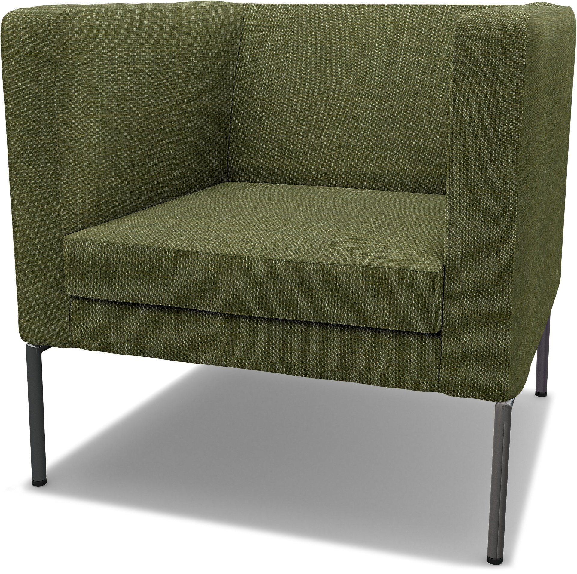 IKEA - Klappsta Armchair Cover, Moss Green, Boucle & Texture - Bemz