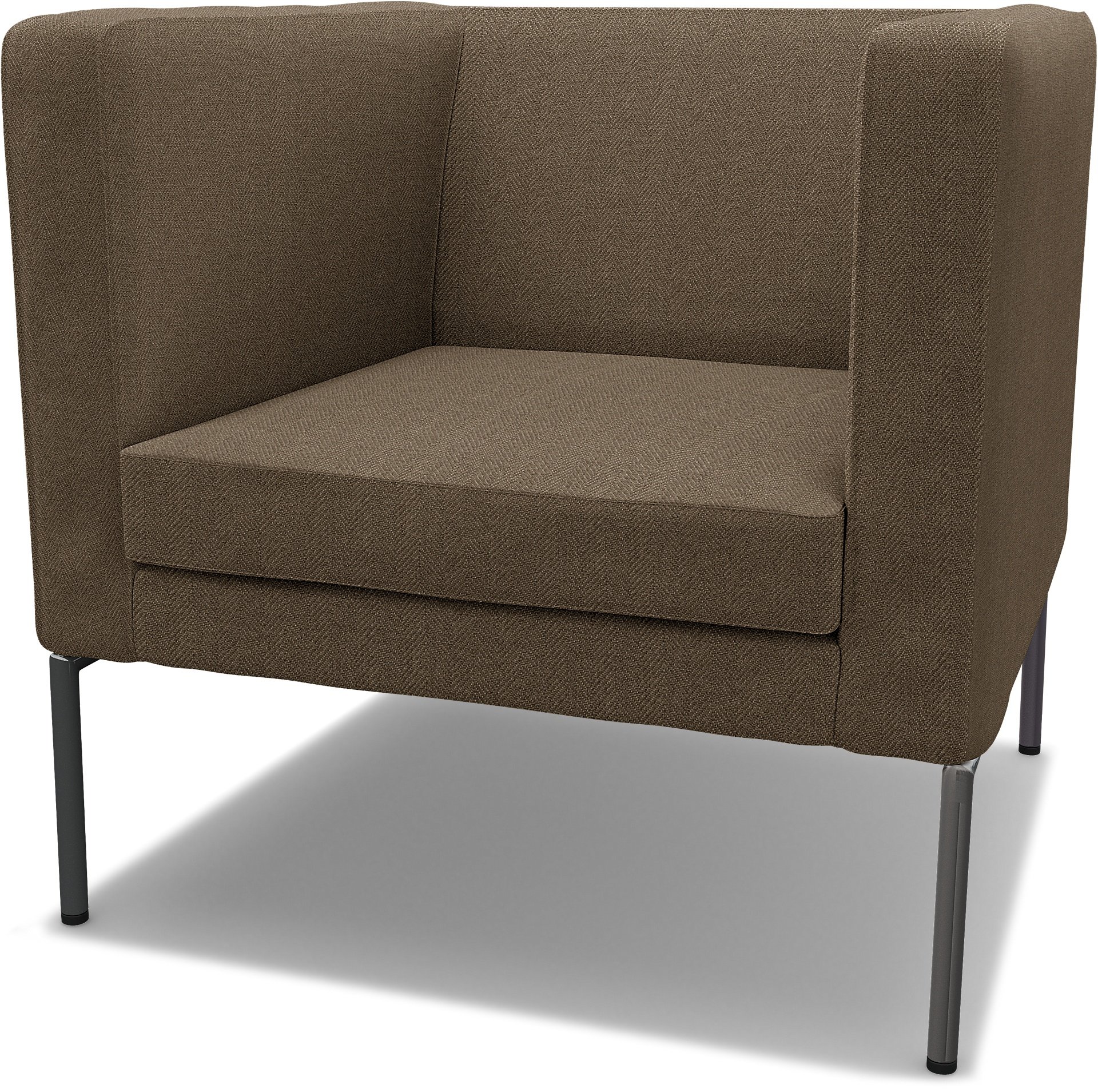 IKEA - Klappsta Armchair Cover, Dark Taupe, Boucle & Texture - Bemz