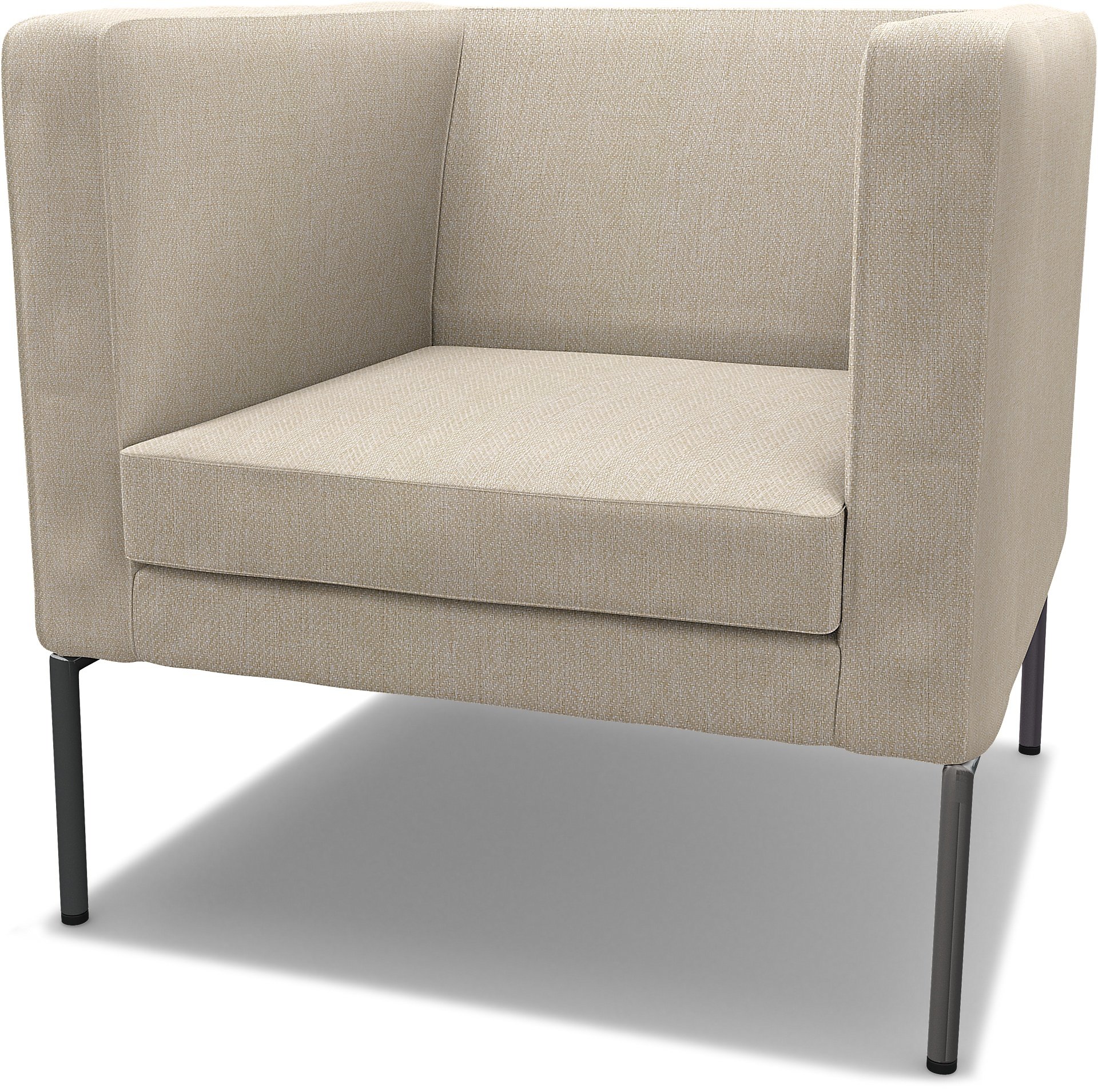 IKEA - Klappsta Armchair Cover, Natural, Boucle & Texture - Bemz