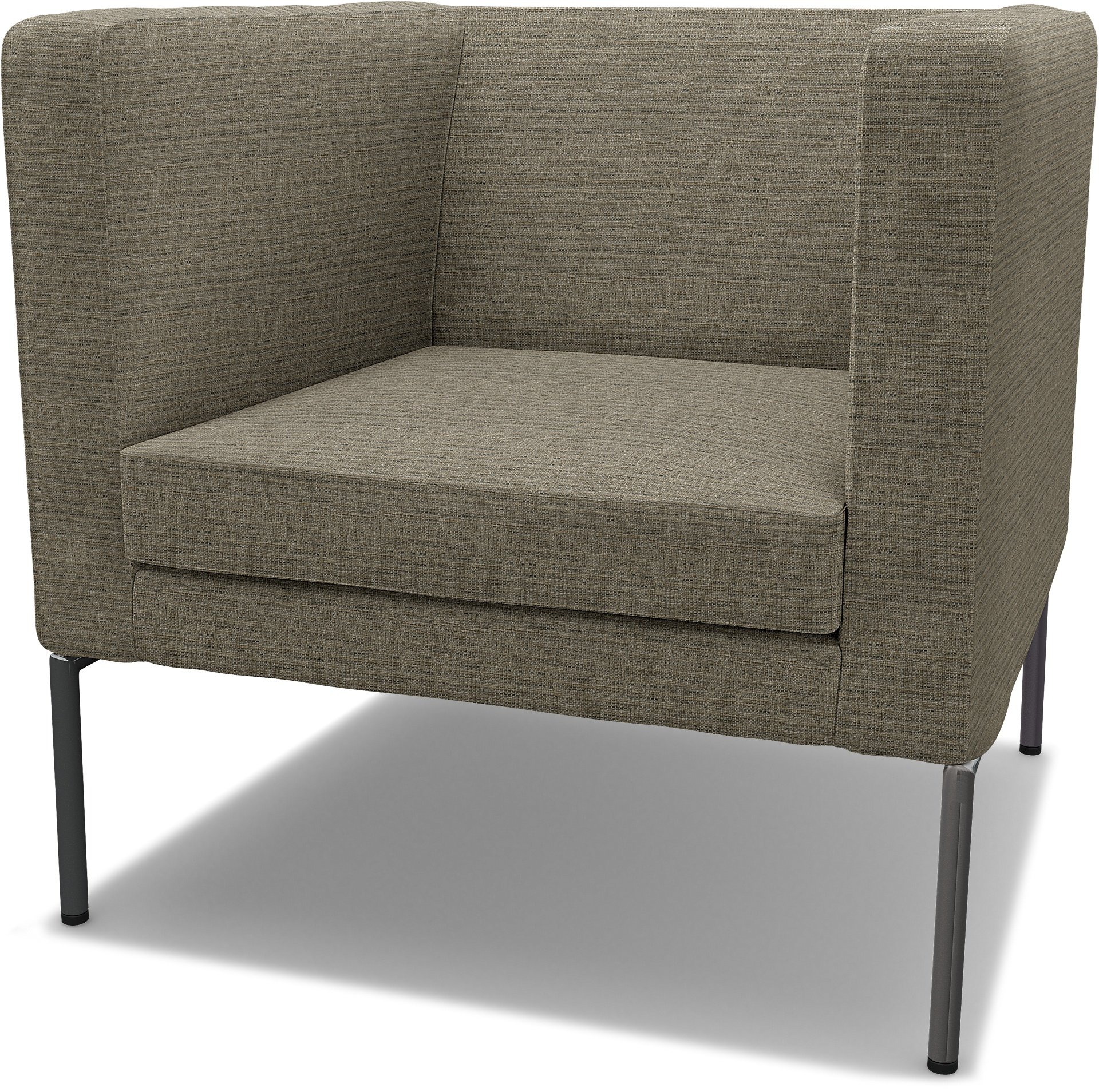 IKEA - Klappsta Armchair Cover, Mole Brown, Boucle & Texture - Bemz