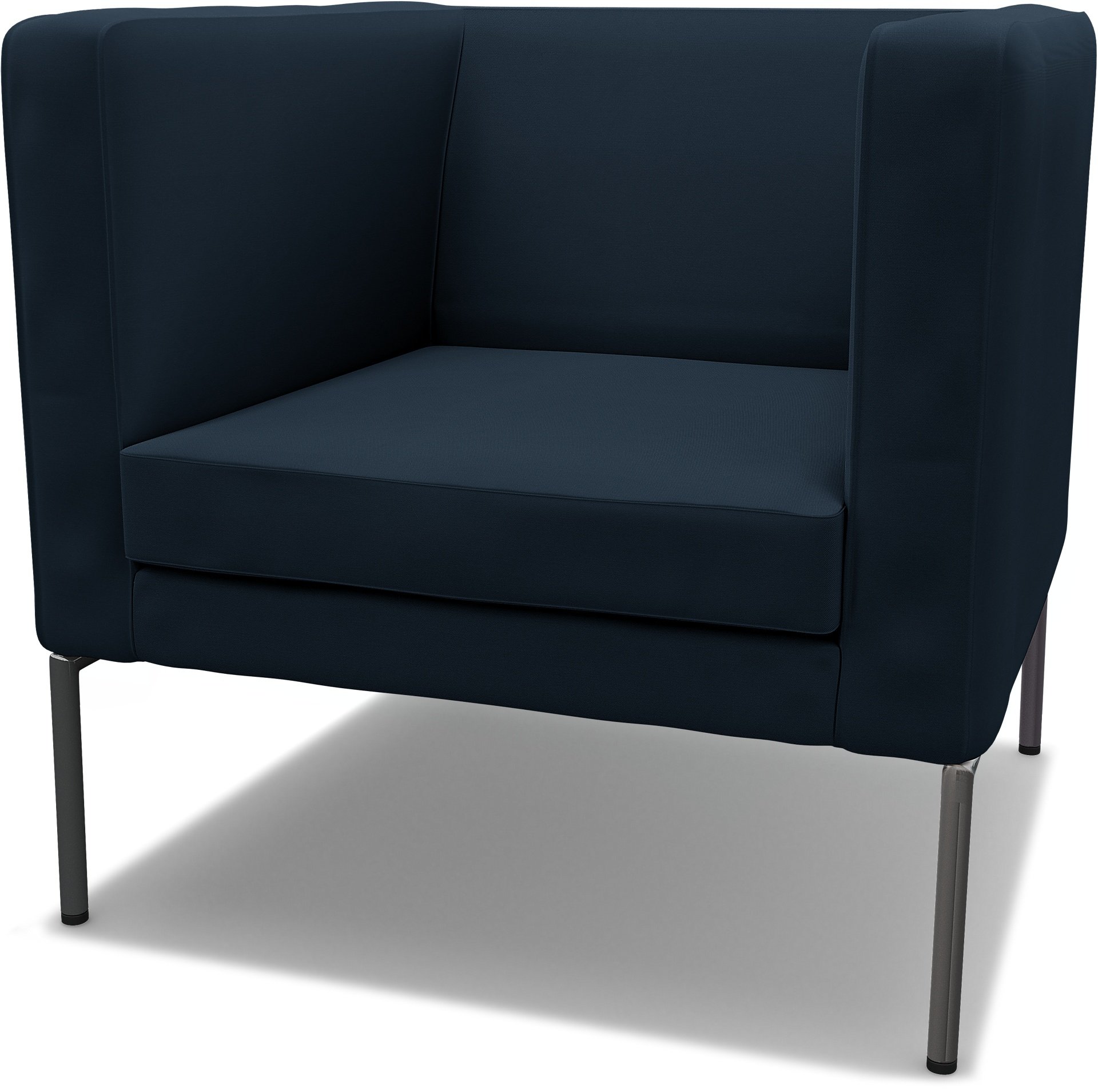 IKEA - Klappsta Armchair Cover, Navy Blue, Cotton - Bemz