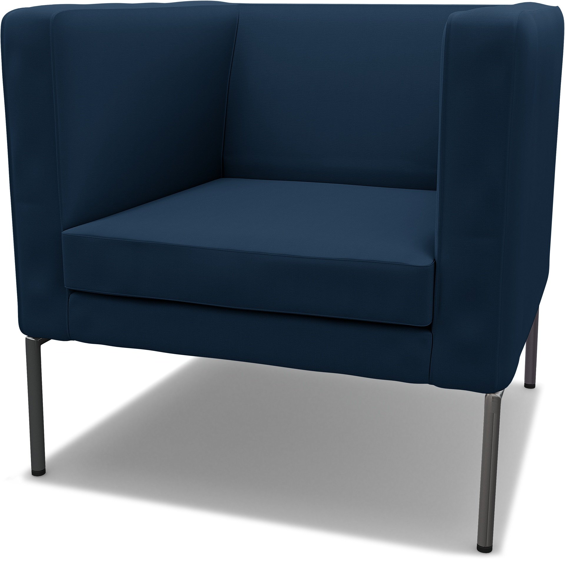 IKEA - Klappsta Armchair Cover, Deep Navy Blue, Cotton - Bemz