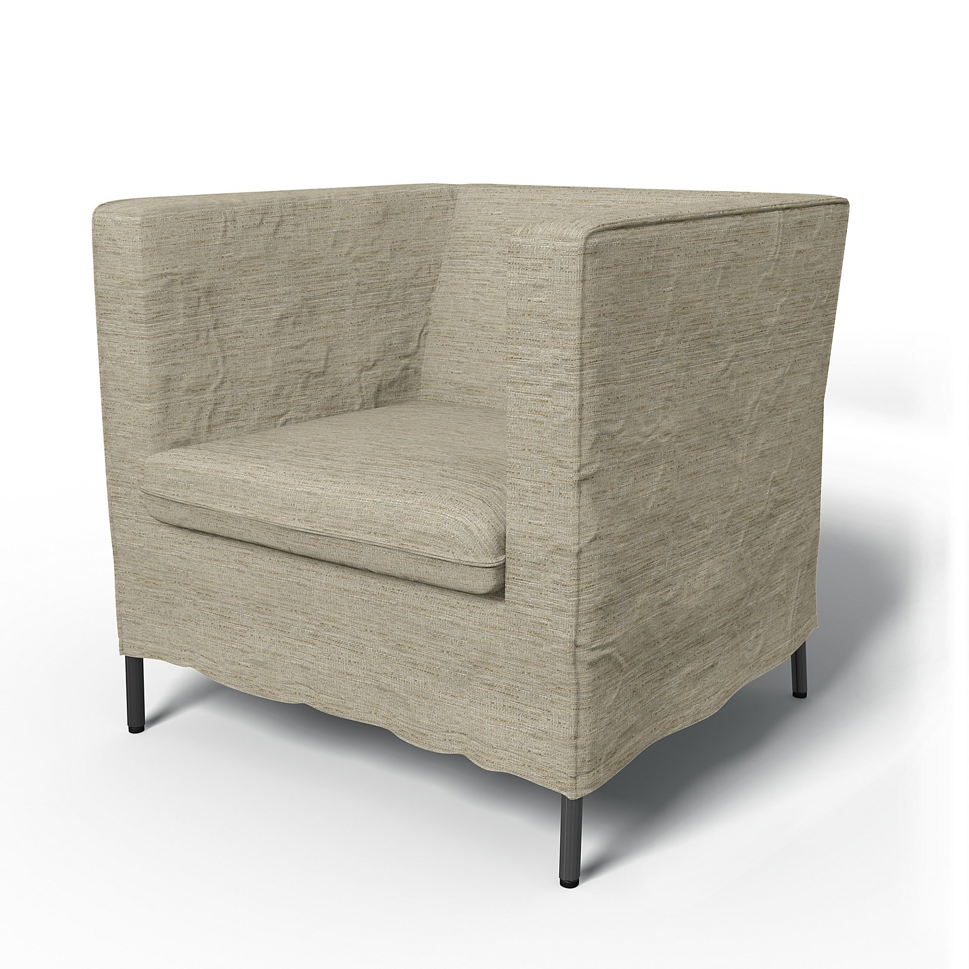 IKEA - Klappsta Armchair Cover, Light Sand, Boucle & Texture - Bemz
