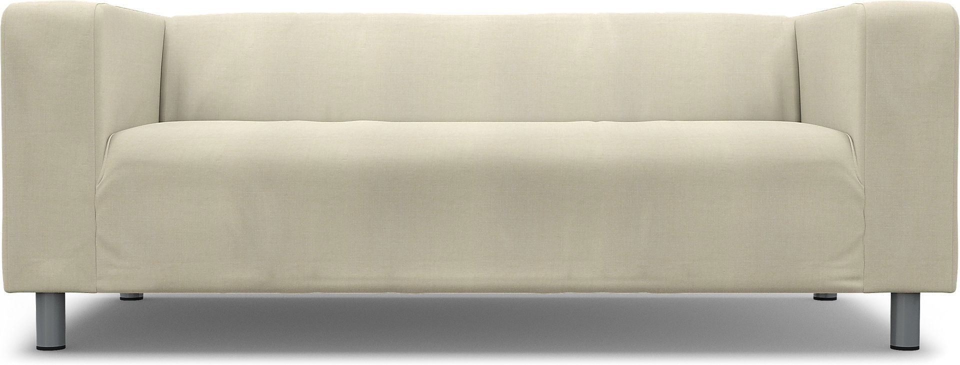 IKEA - Klippan 2 Seater Sofa Cover, White, Linen - Bemz