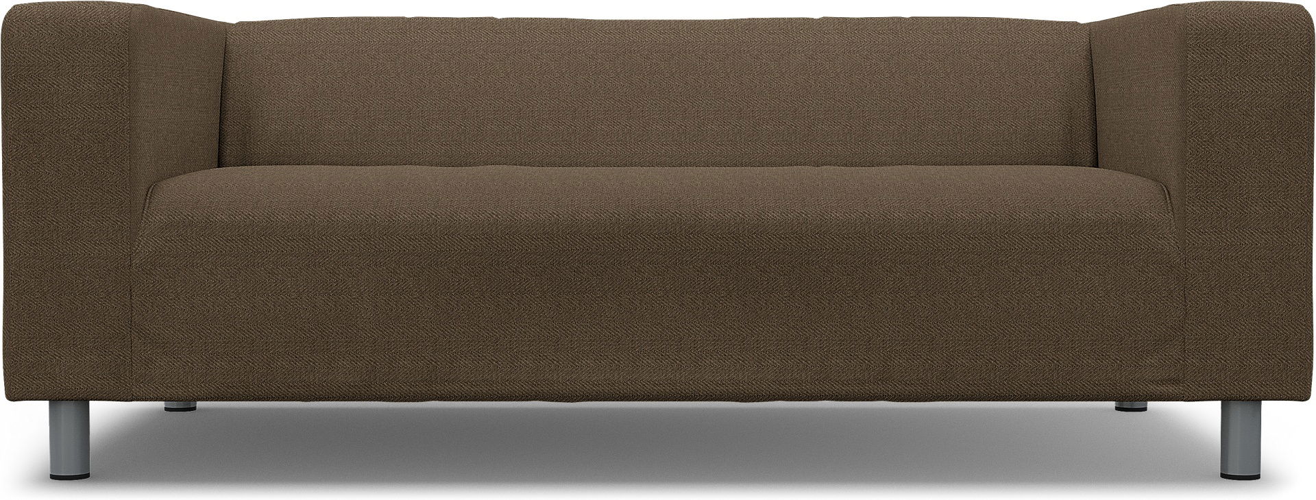 IKEA - Klippan 2 Seater Sofa Cover, Dark Taupe, Bouclé & Texture - Bemz