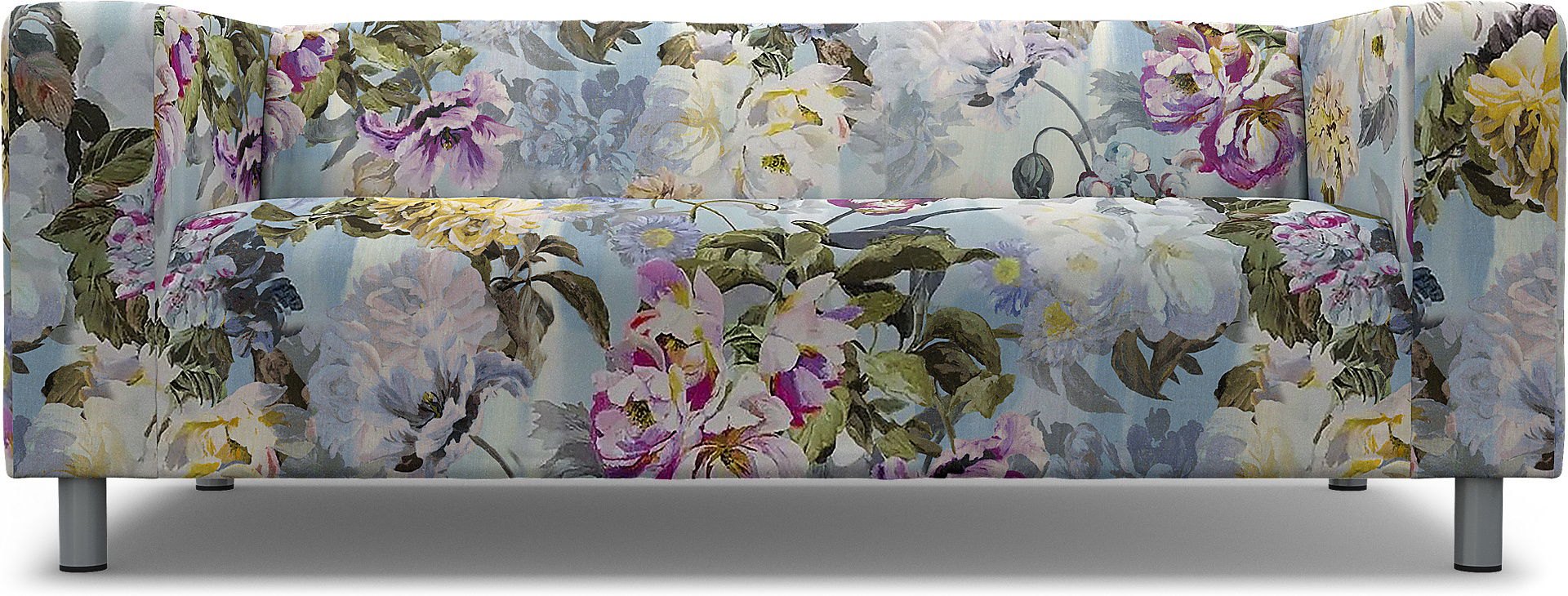 IKEA - Klippan 2 Seater Sofa Cover, Sky, Linen - Bemz