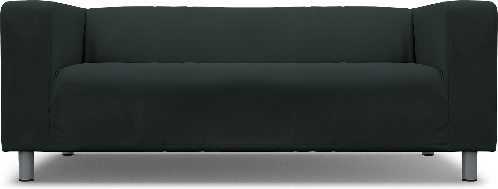 IKEA - Klippan 2 Seater Sofa Cover, Graphite Grey, Cotton - Bemz