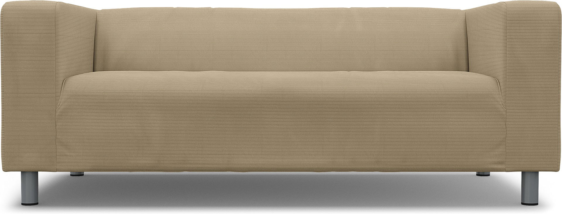 IKEA - Klippan 2 Seater Sofa Cover, Oyster Grey, Corduroy - Bemz