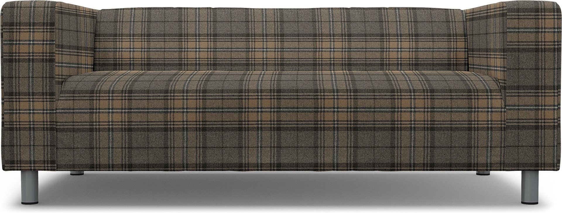 IKEA - Klippan 2 Seater Sofa Cover, Bark Brown, Wool - Bemz