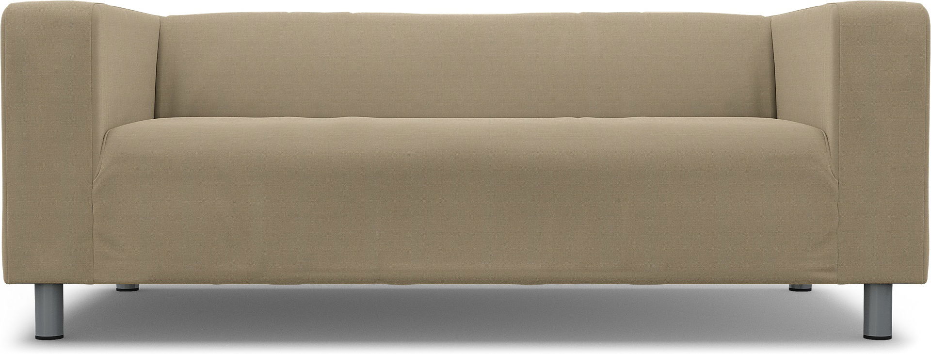 IKEA - Klippan 2 Seater Sofa Cover, Tan, Linen - Bemz