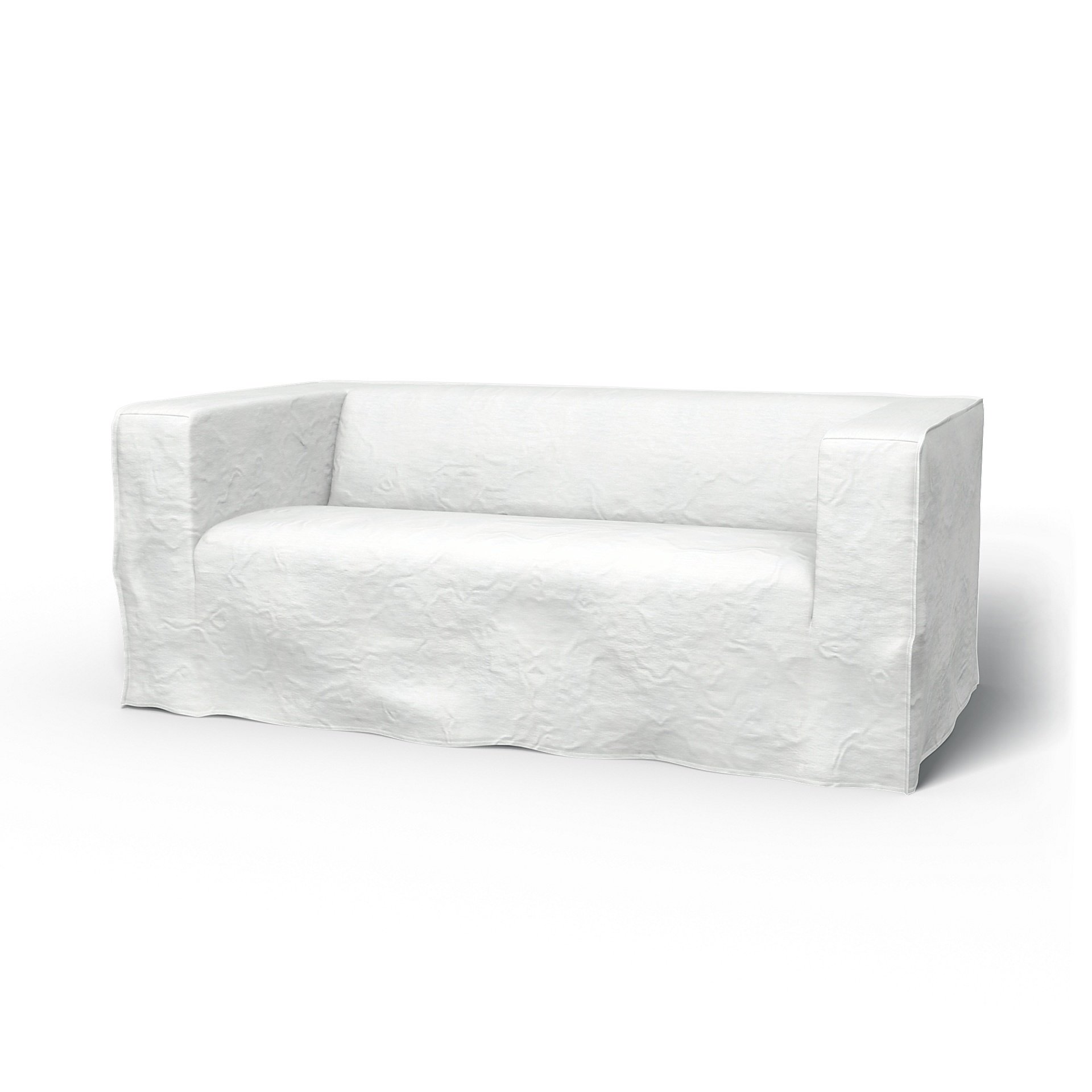 IKEA - Klippan 2 Seater Sofa Cover, White, Linen - Bemz