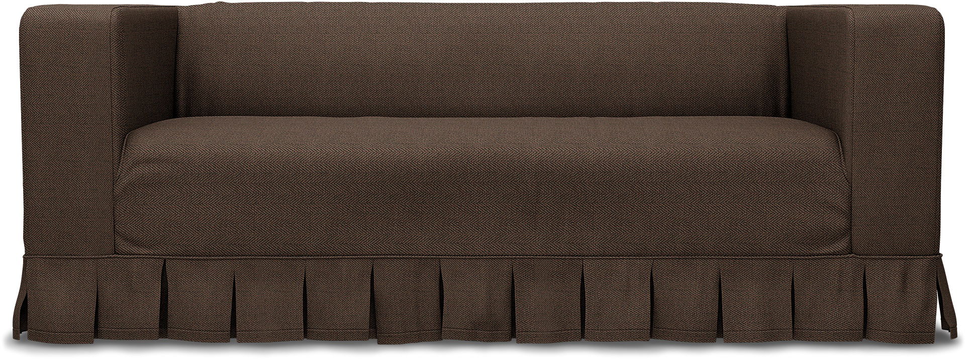 IKEA - Klippan 2 Seater Sofa Cover, Chocolate, Bouclé & Texture - Bemz