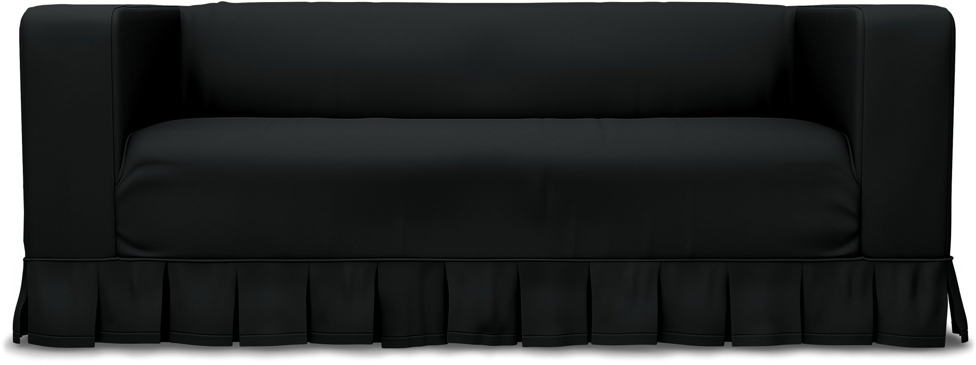 IKEA - Klippan 2 Seater Sofa Cover, Jet Black, Cotton - Bemz