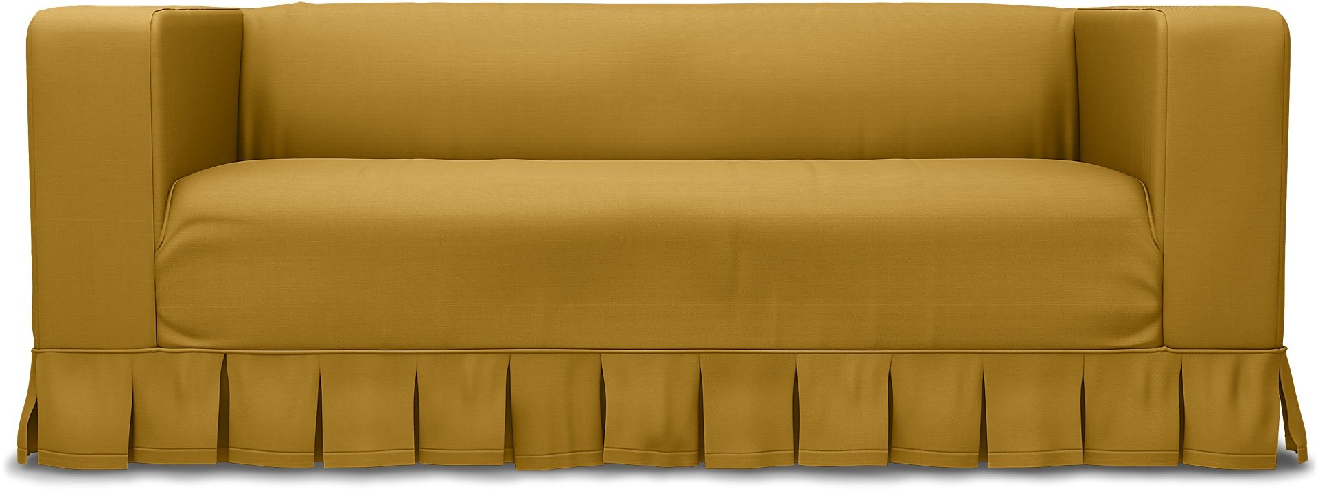 IKEA - Klippan 2 Seater Sofa Cover, Honey Mustard, Cotton - Bemz