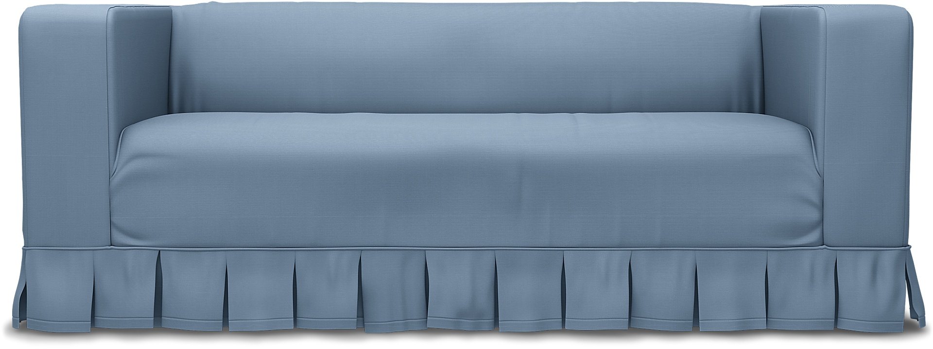 IKEA - Klippan 2 Seater Sofa Cover, Dusty Blue, Cotton - Bemz