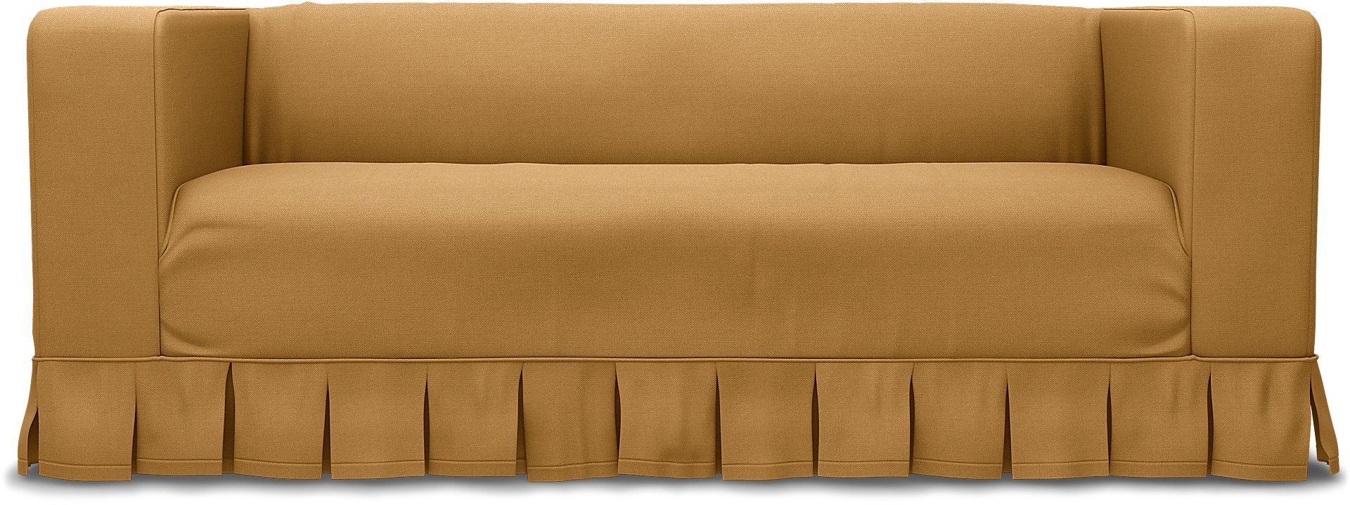 IKEA - Klippan 2 Seater Sofa Cover, Mustard, Linen - Bemz