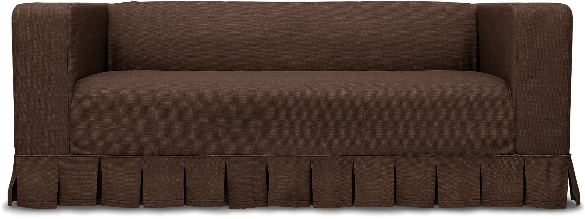 IKEA - Klippan 2 Seater Sofa Cover, Chocolate, Linen - Bemz