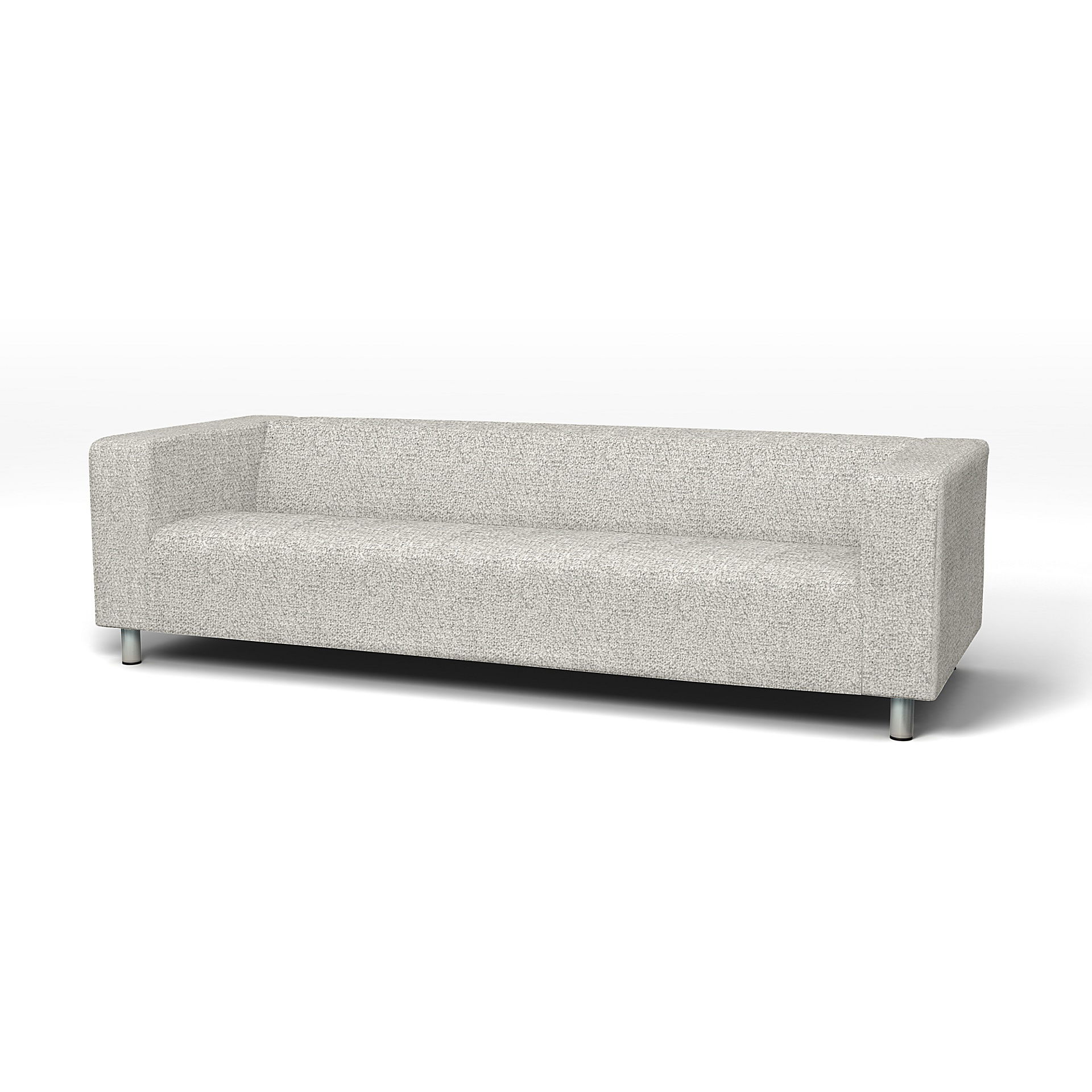 IKEA - Klippan 4 Seater Sofa Cover, Driftwood, Bouclé & Texture - Bemz