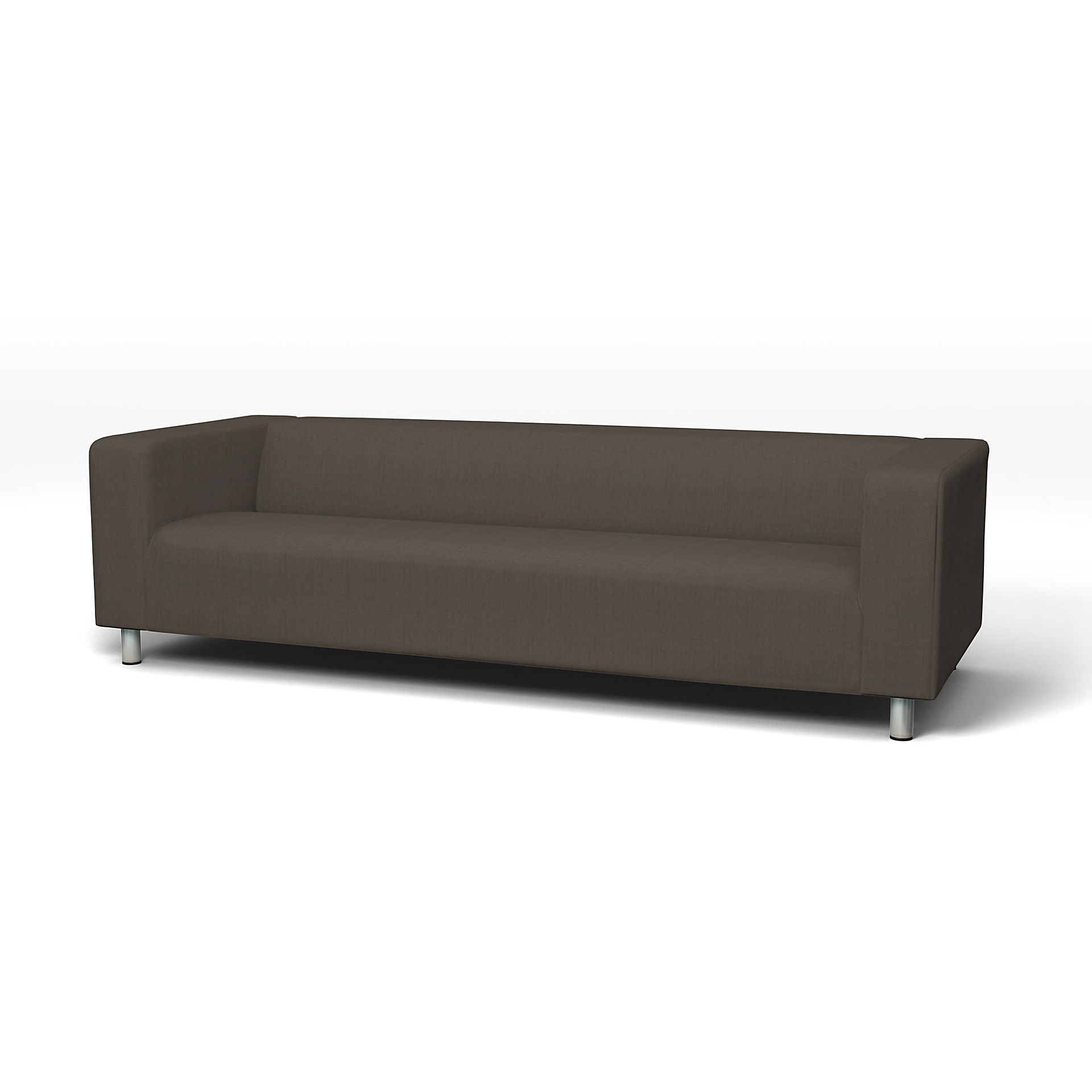 IKEA - Klippan 4 Seater Sofa Cover, Mocha, Linen - Bemz