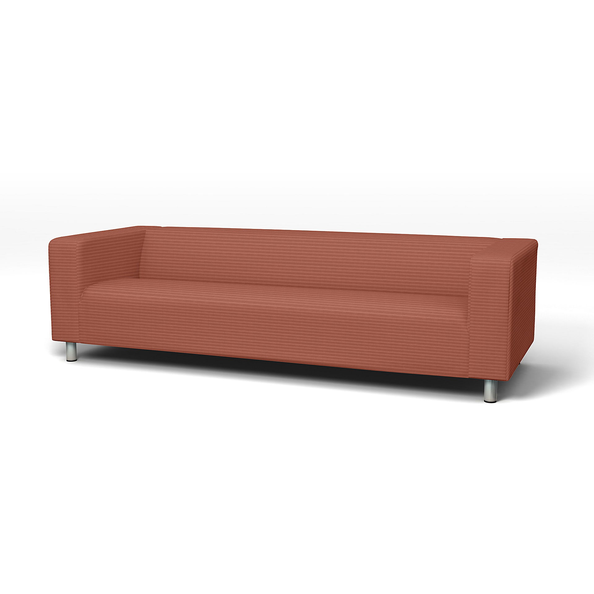 IKEA - Klippan 4 Seater Sofa Cover, Retro Pink, Corduroy - Bemz