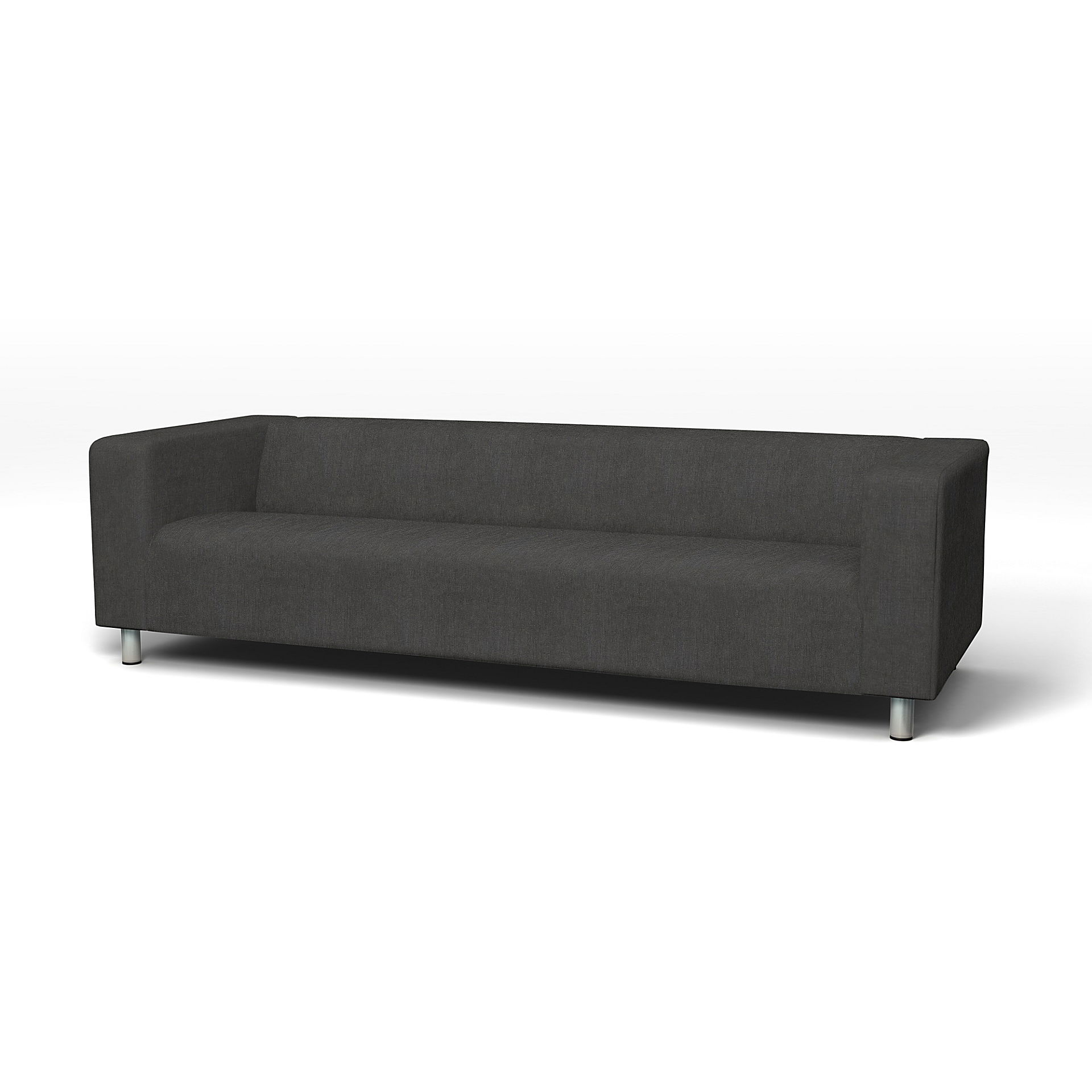IKEA - Klippan 4 Seater Sofa Cover, Espresso, Linen - Bemz
