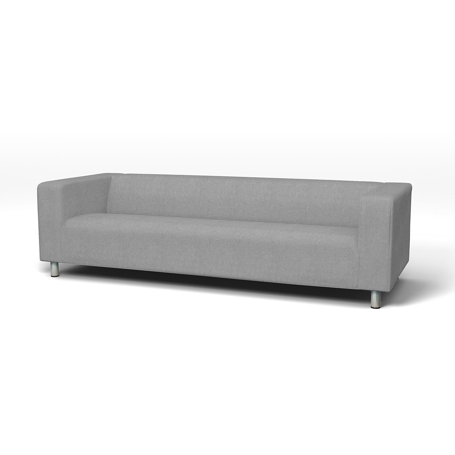 IKEA - Klippan 4 Seater Sofa Cover, Graphite, Linen - Bemz