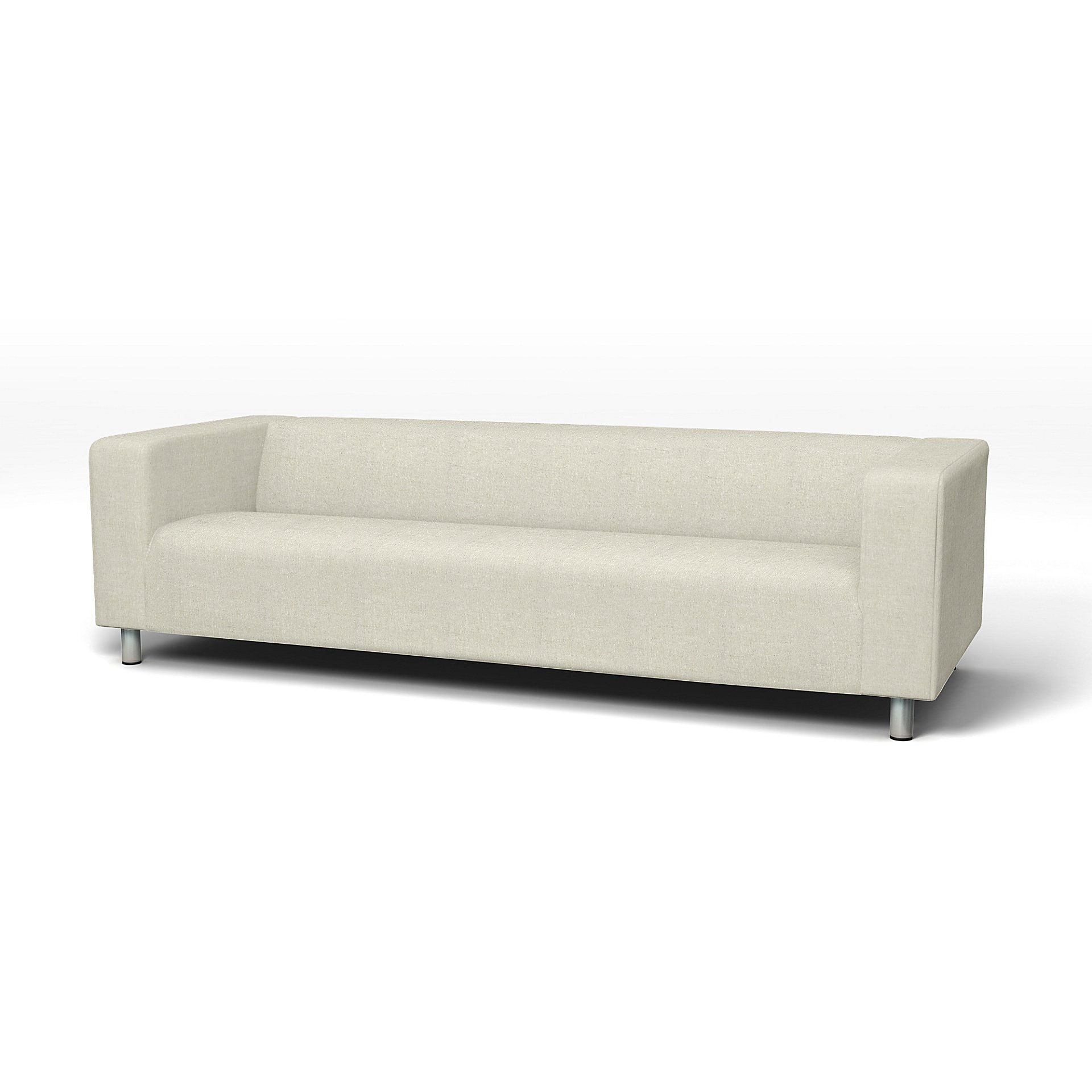 IKEA - Klippan 4 Seater Sofa Cover, Natural, Linen - Bemz