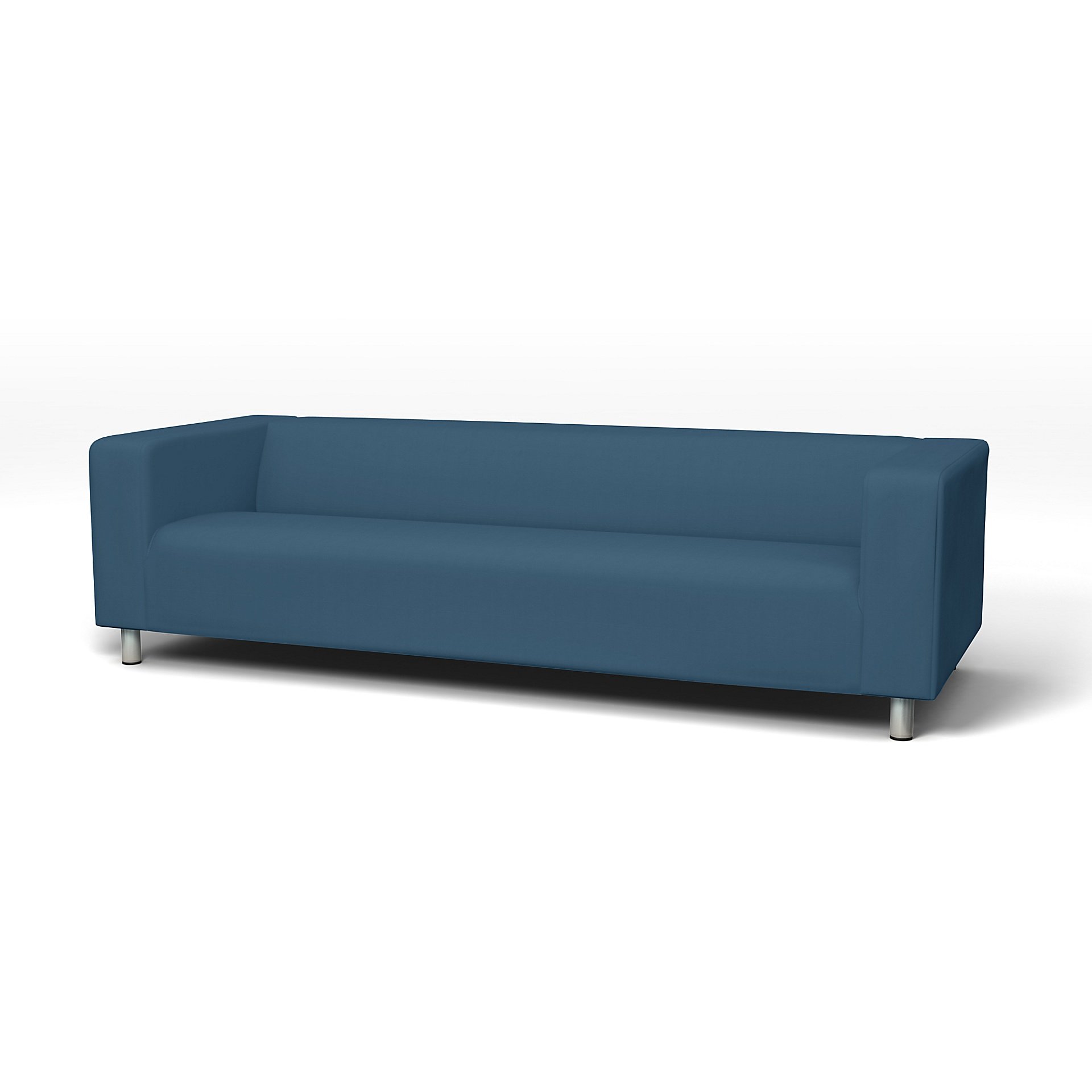 IKEA - Klippan 4 Seater Sofa Cover, Real Teal, Cotton - Bemz
