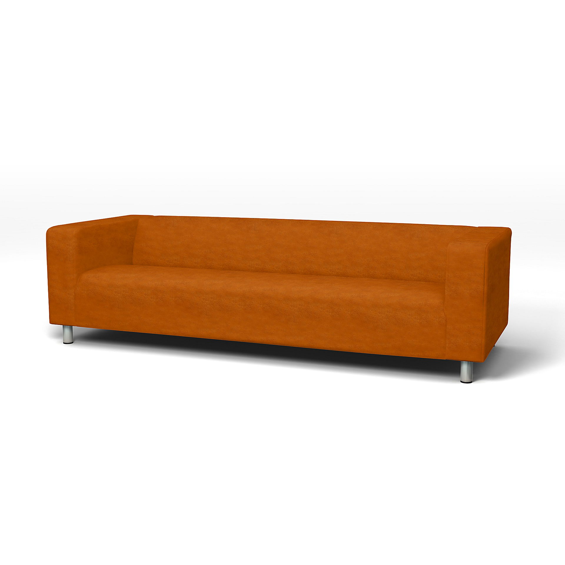 IKEA - Klippan 4 Seater Sofa Cover, Cognac, Velvet - Bemz