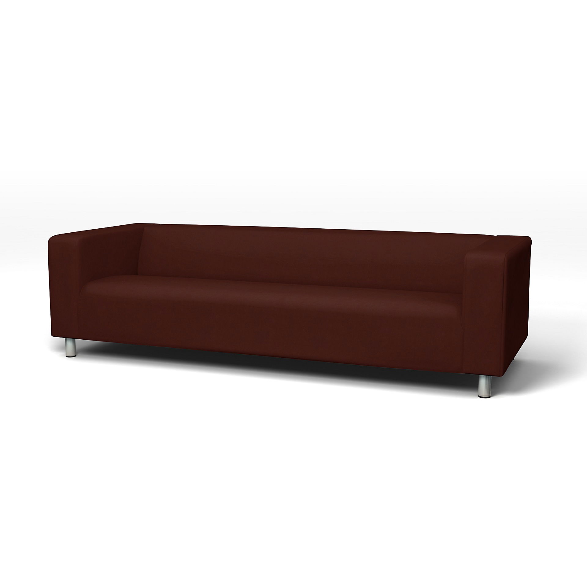 IKEA - Klippan 4 Seater Sofa Cover, Ground Coffee, Velvet - Bemz