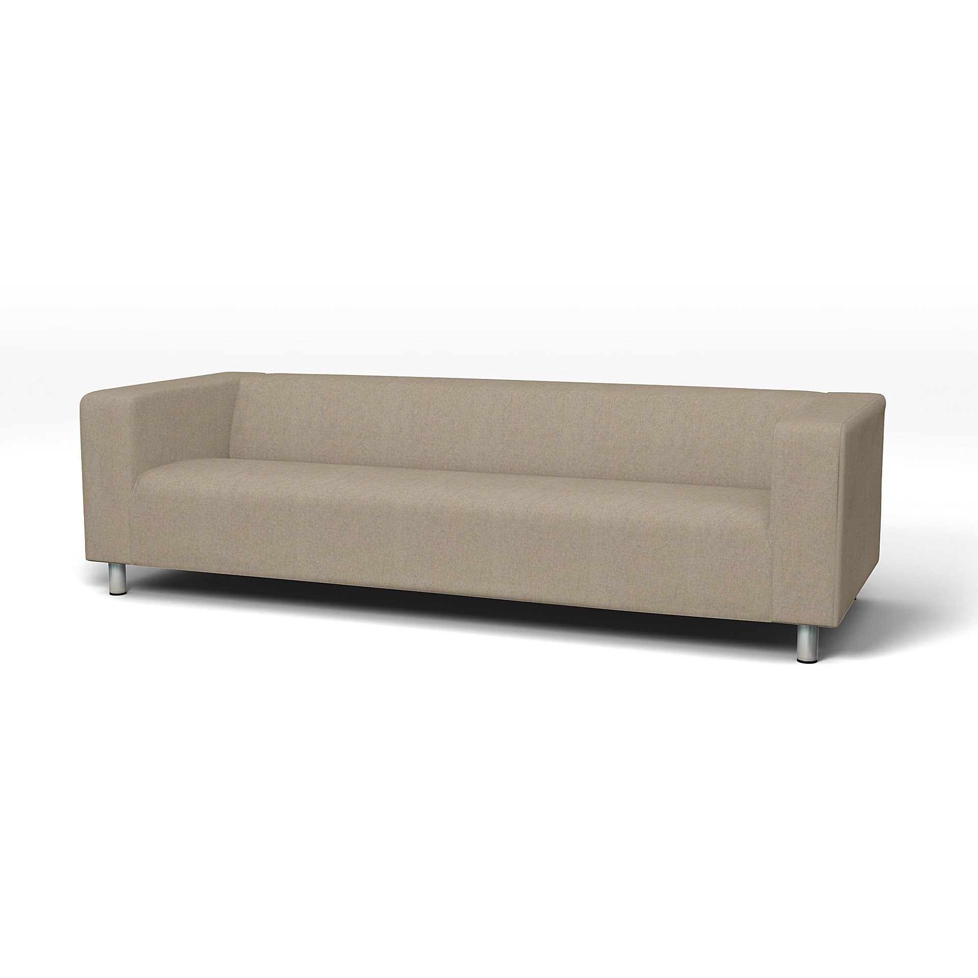IKEA - Klippan 4 Seater Sofa Cover, Birch, Wool - Bemz